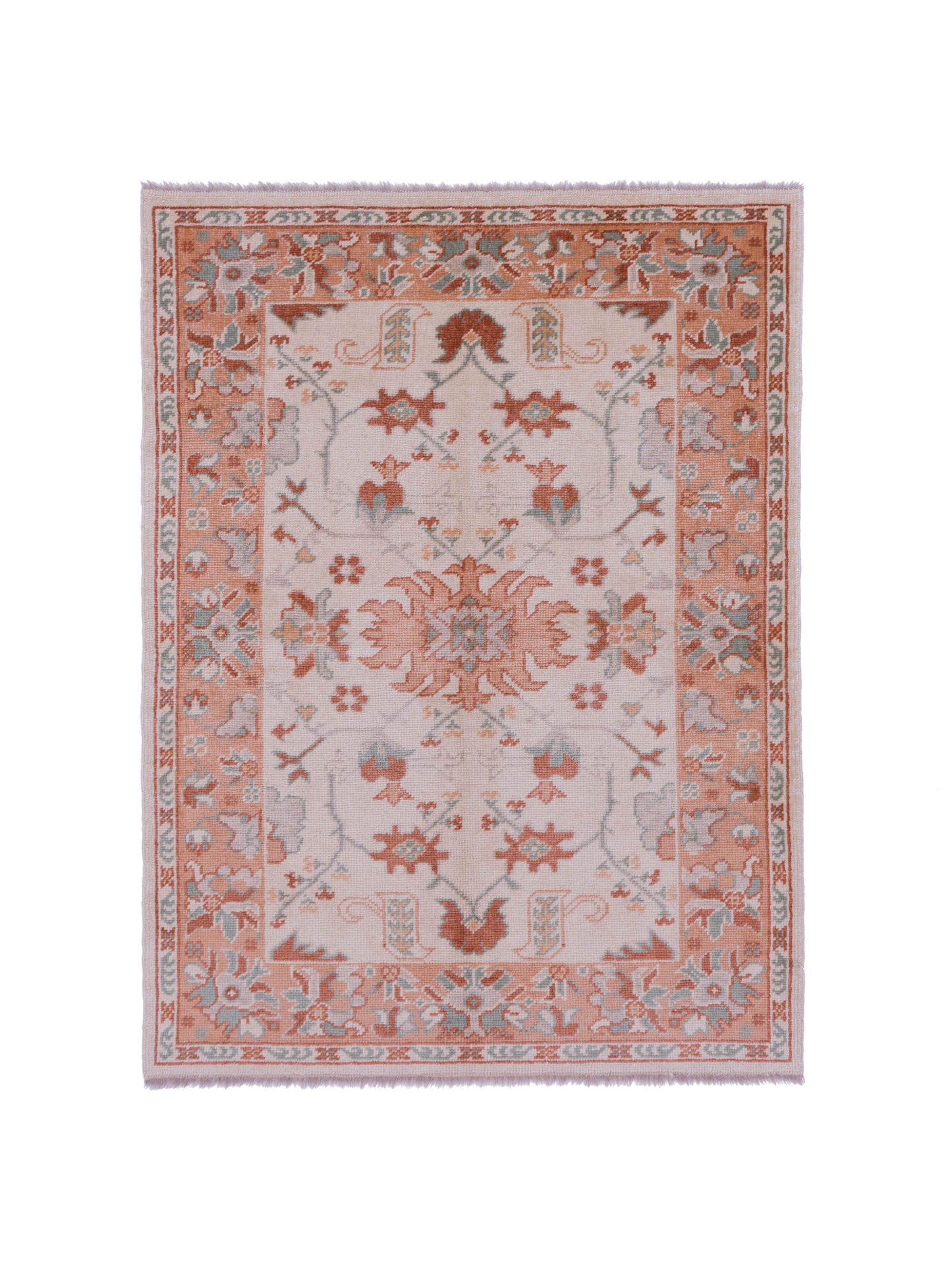 Pasha Anadol Oushak Ivory Pink Traditional