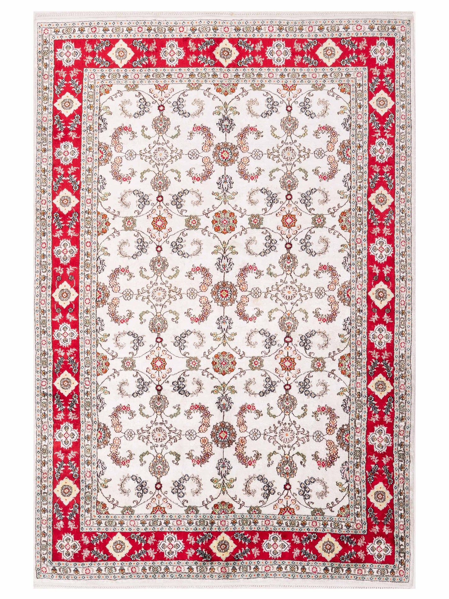 Pasha Elegance Ivory Red Traditional