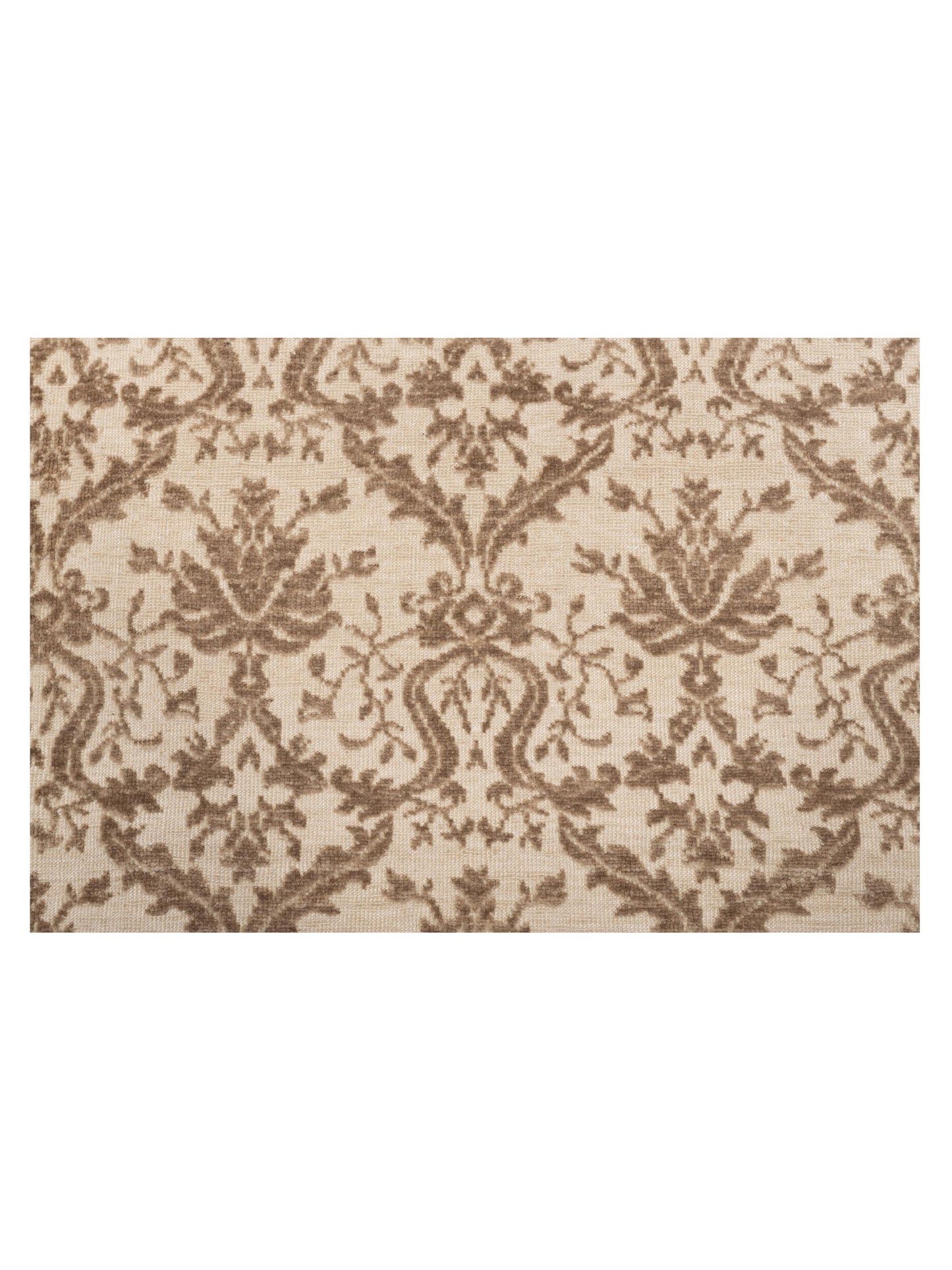 Defne Begonia Ivory Light Brown 8x9.8 Hand Knotted Rug