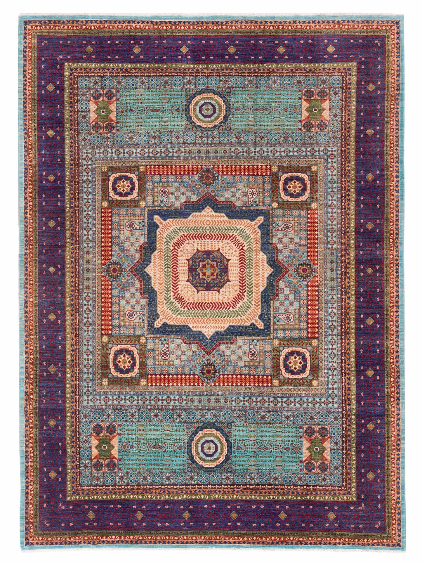 Nomad Super Mamluk Turquoise Purple Traditional