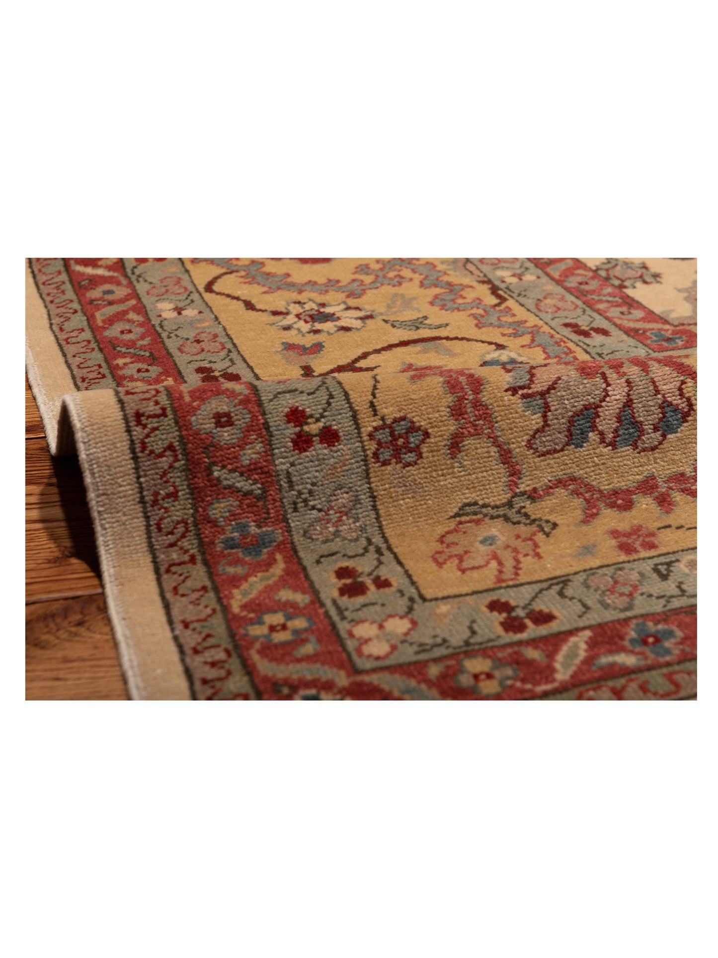 Antique Loom 98130 Beige Gold 12x16.4 Hand Knotted Rug