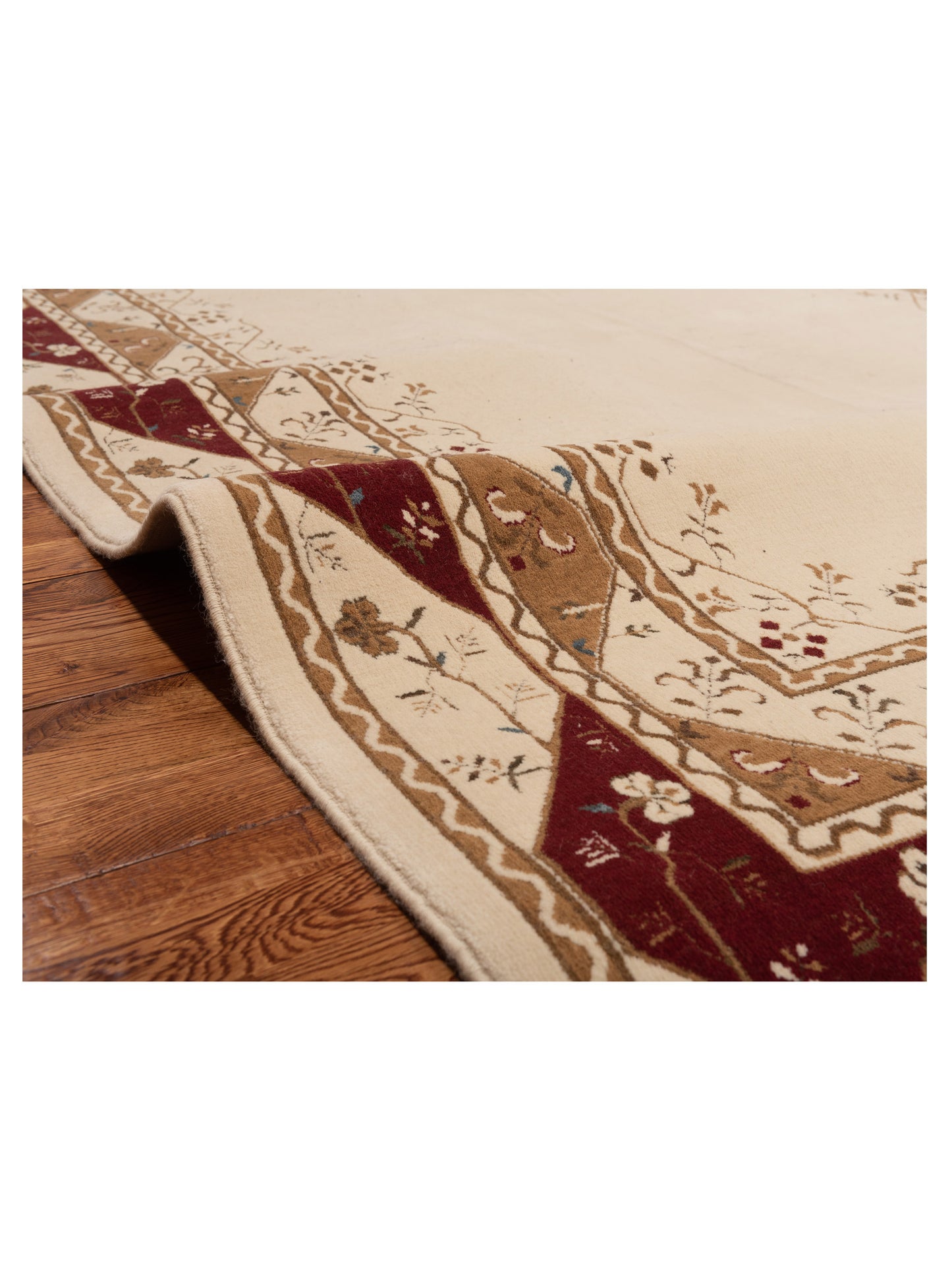 Alara 146389 Ivory Red 6.6x9.8 Machine Made Rug