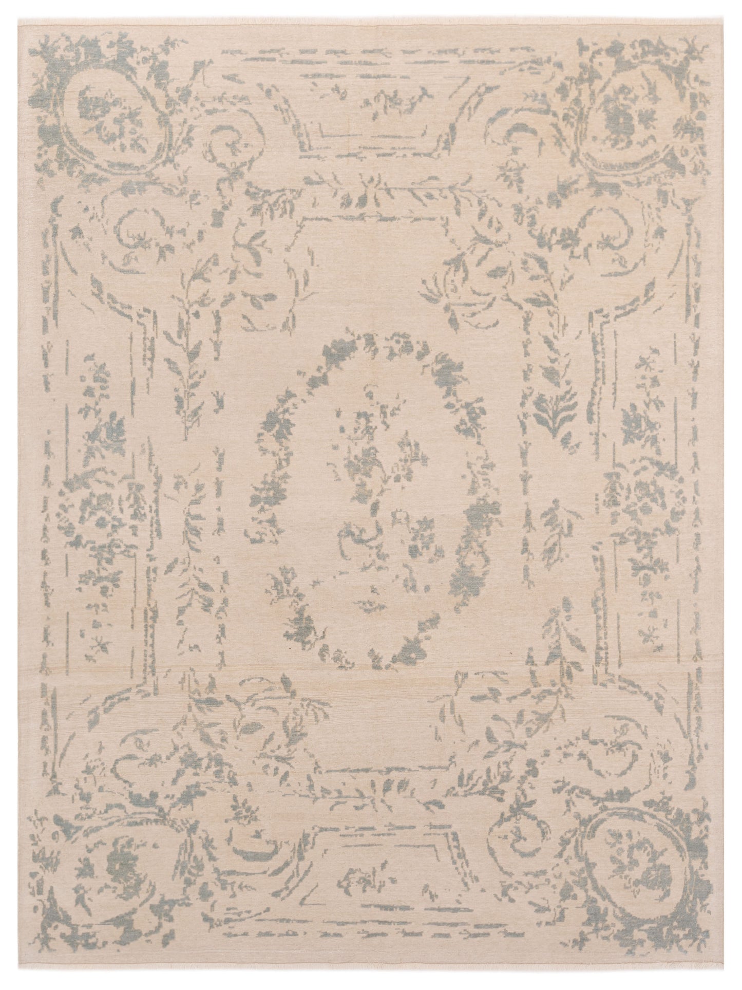 Pasha Defne Ivory Blue Transitional