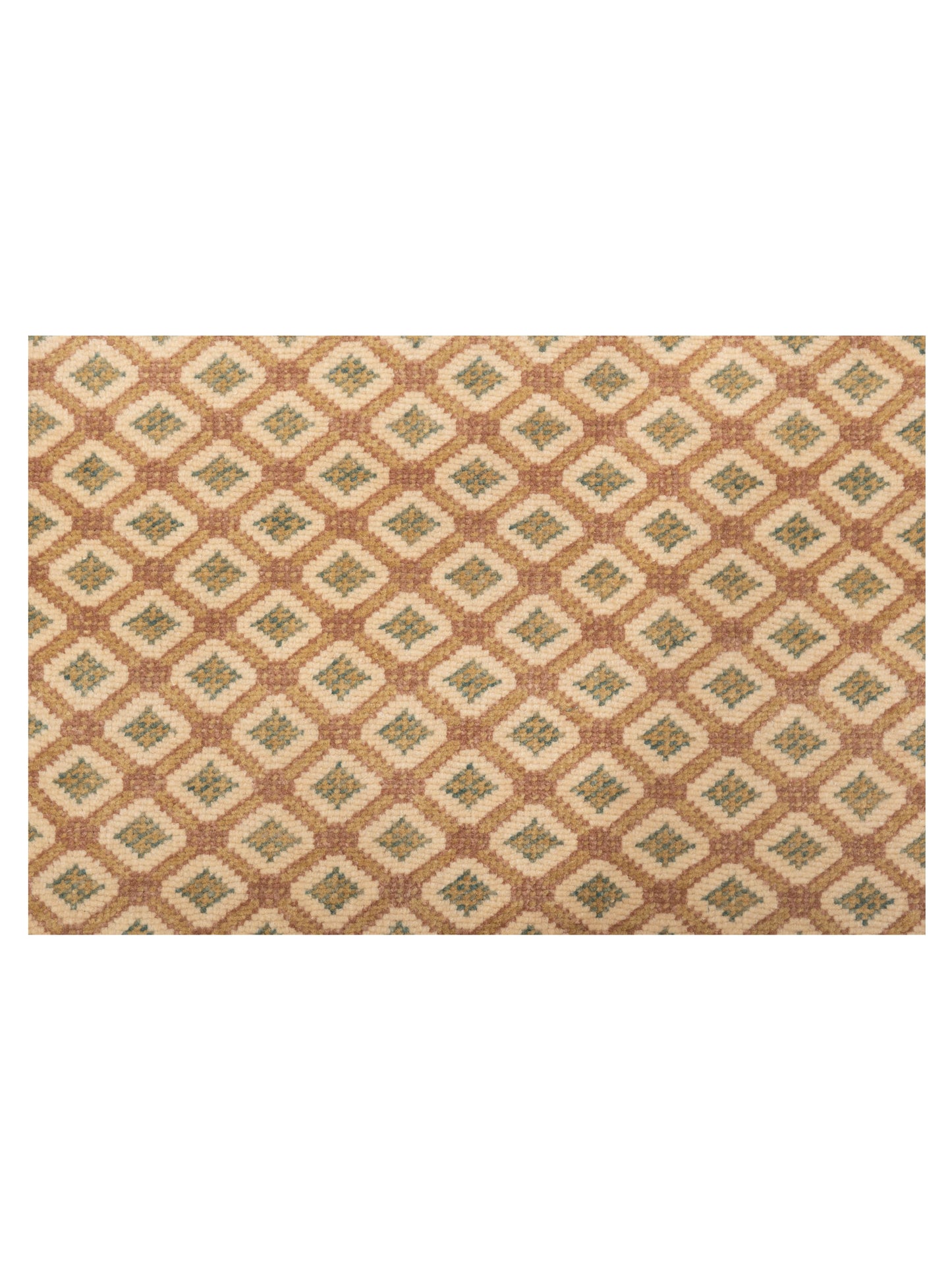 Antique Loom 147454 Brown Blue 2.11x9.6 Hand Knotted Rug