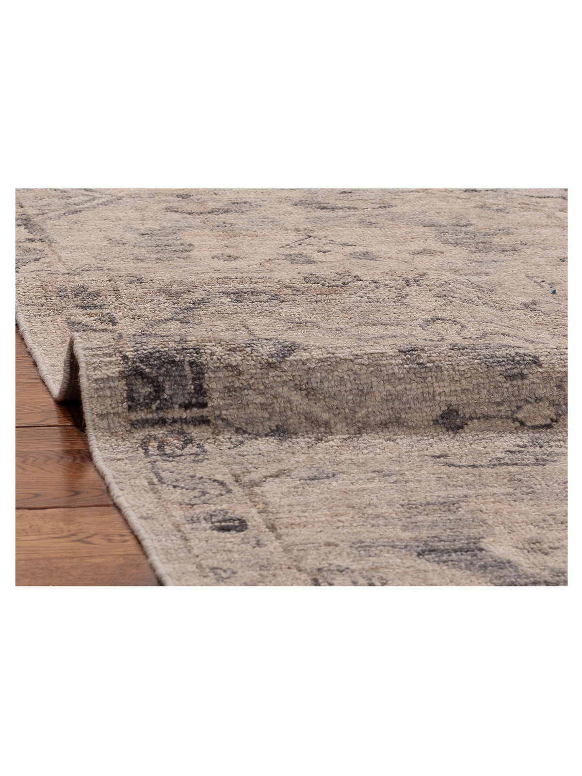 Angora Oushak 156138 Gray Gray 7.10x9.7 Hand Knotted Rug