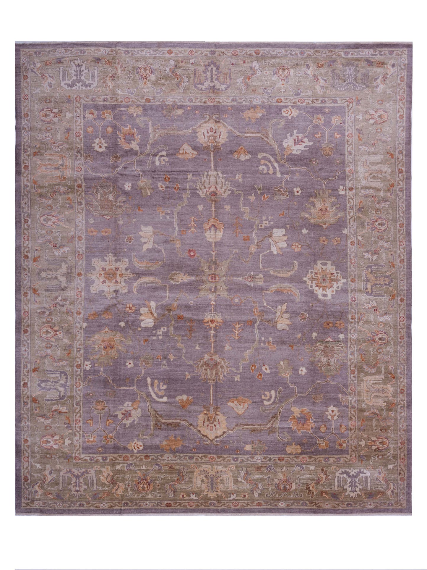 Anadol Angora Oushak Brown Green Traditional