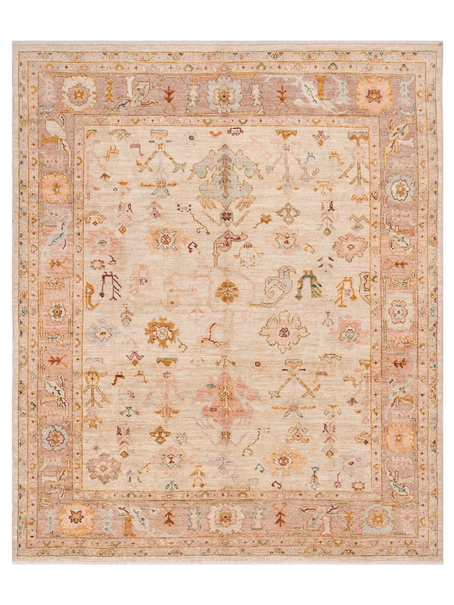 Anadol Angora Oushak Ivory Pink Traditional
