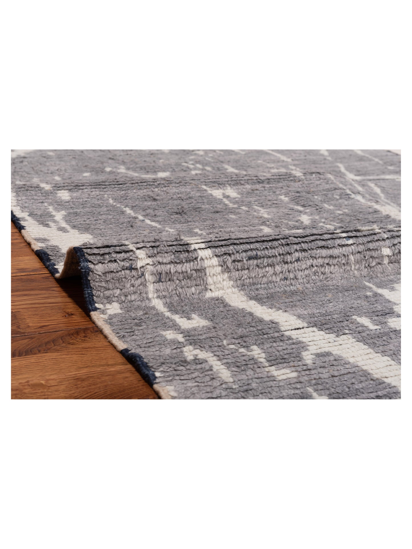 Atlas 150437 Gray Ivory 4x5.10 Hand Knotted Rug