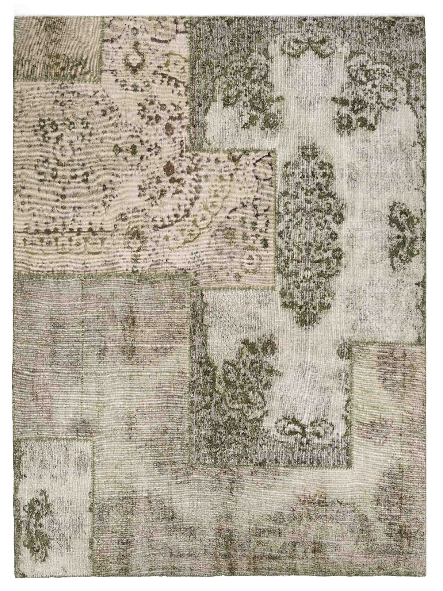 Pasha Turkish Vestige Patchwork Green Contemporary