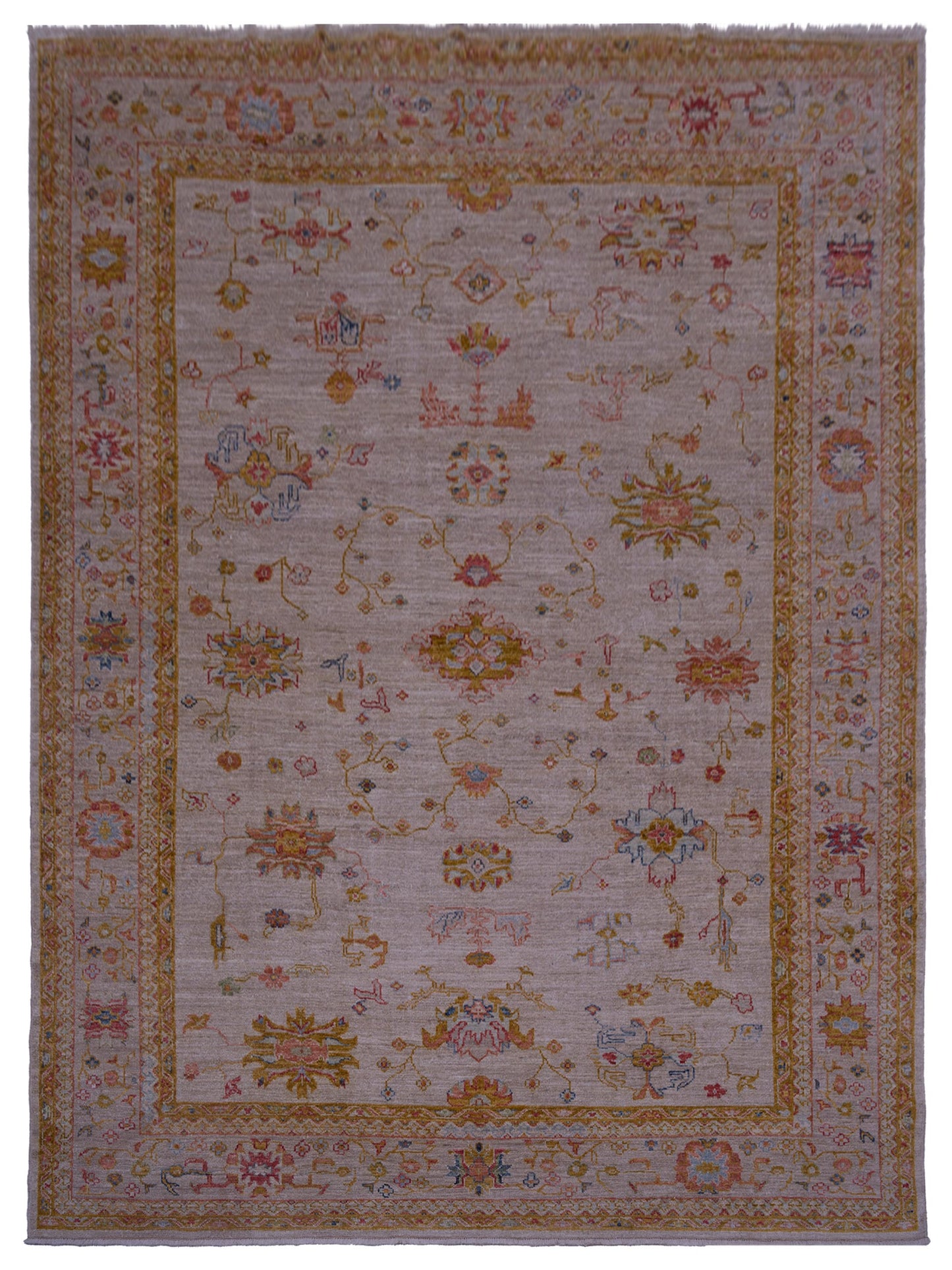 Anadol Angora Oushak Ivory Silver Traditional