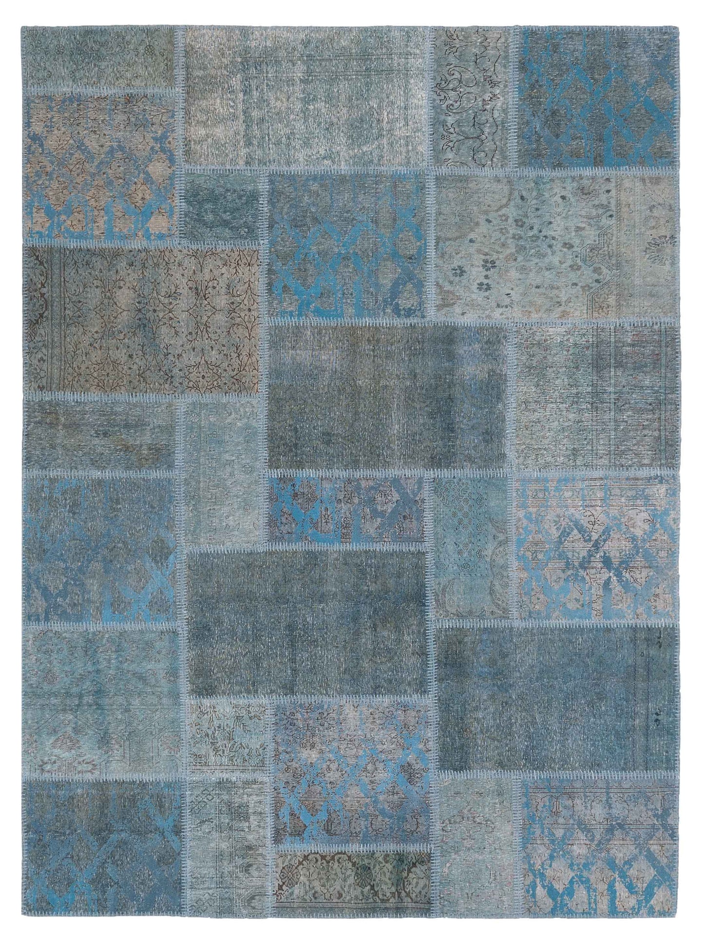 Pasha Turkish Vestige Patchwork Blue Contemporary