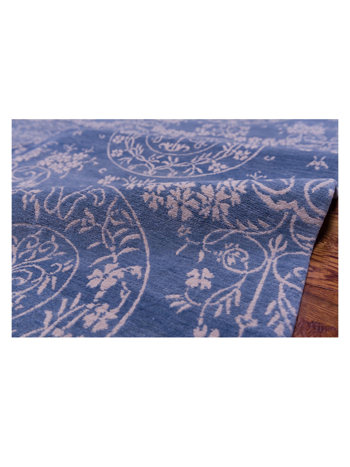 Nepalese 104150 Gray Blue 9x12 Hand Knotted Rug