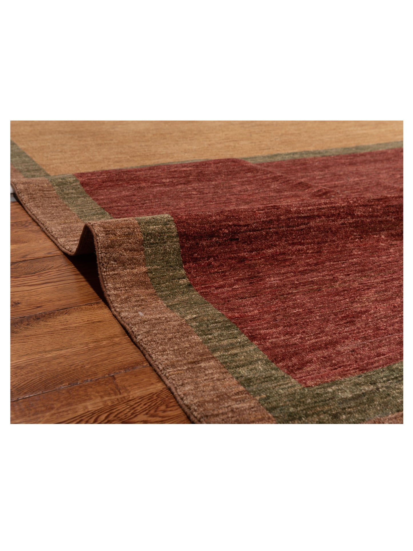 Gabbeh 94833 Red Brown 6.4x10 Hand Knotted Rug