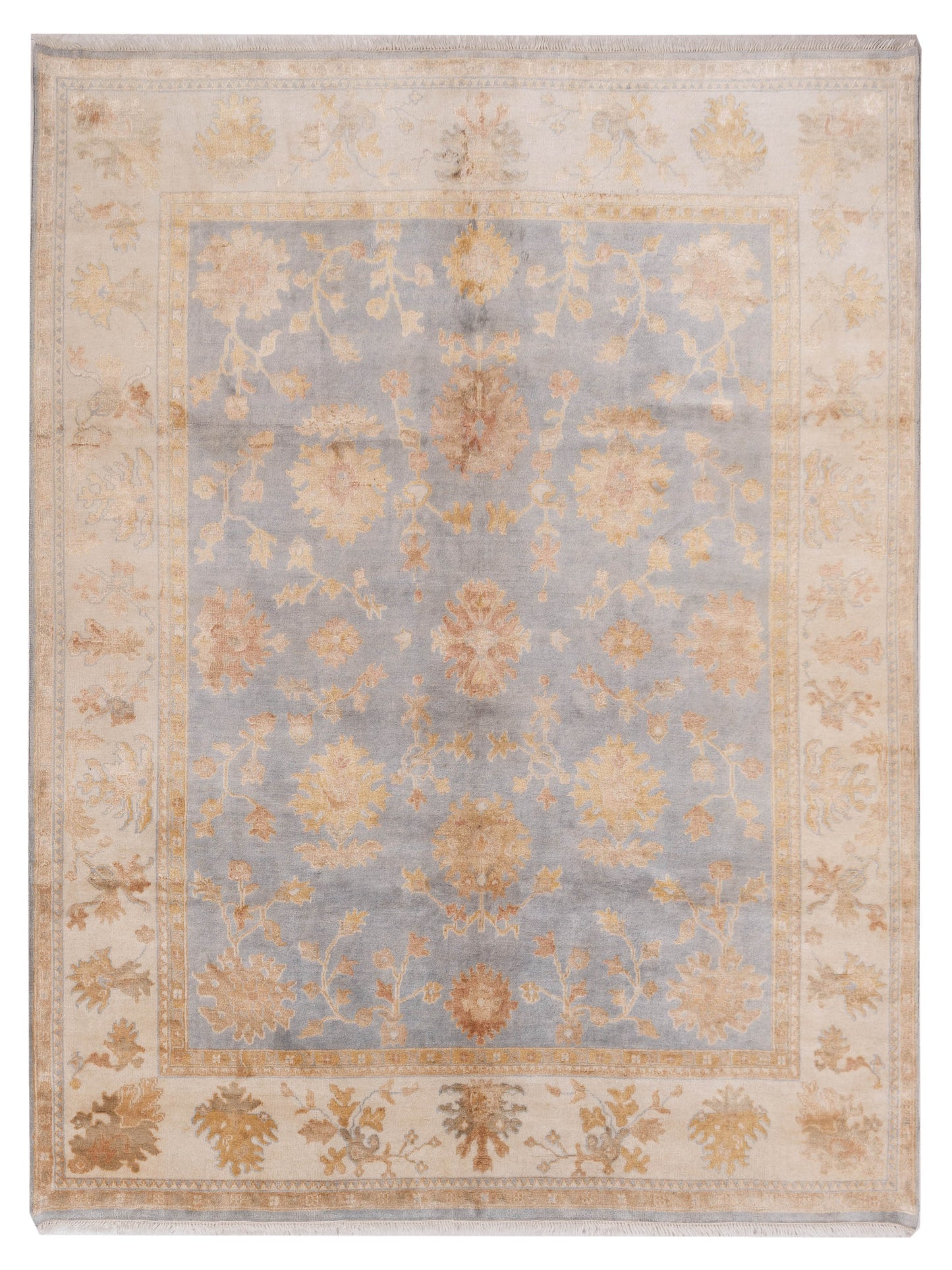 Rajpur Oushak Shah Gray Ivory Traditional