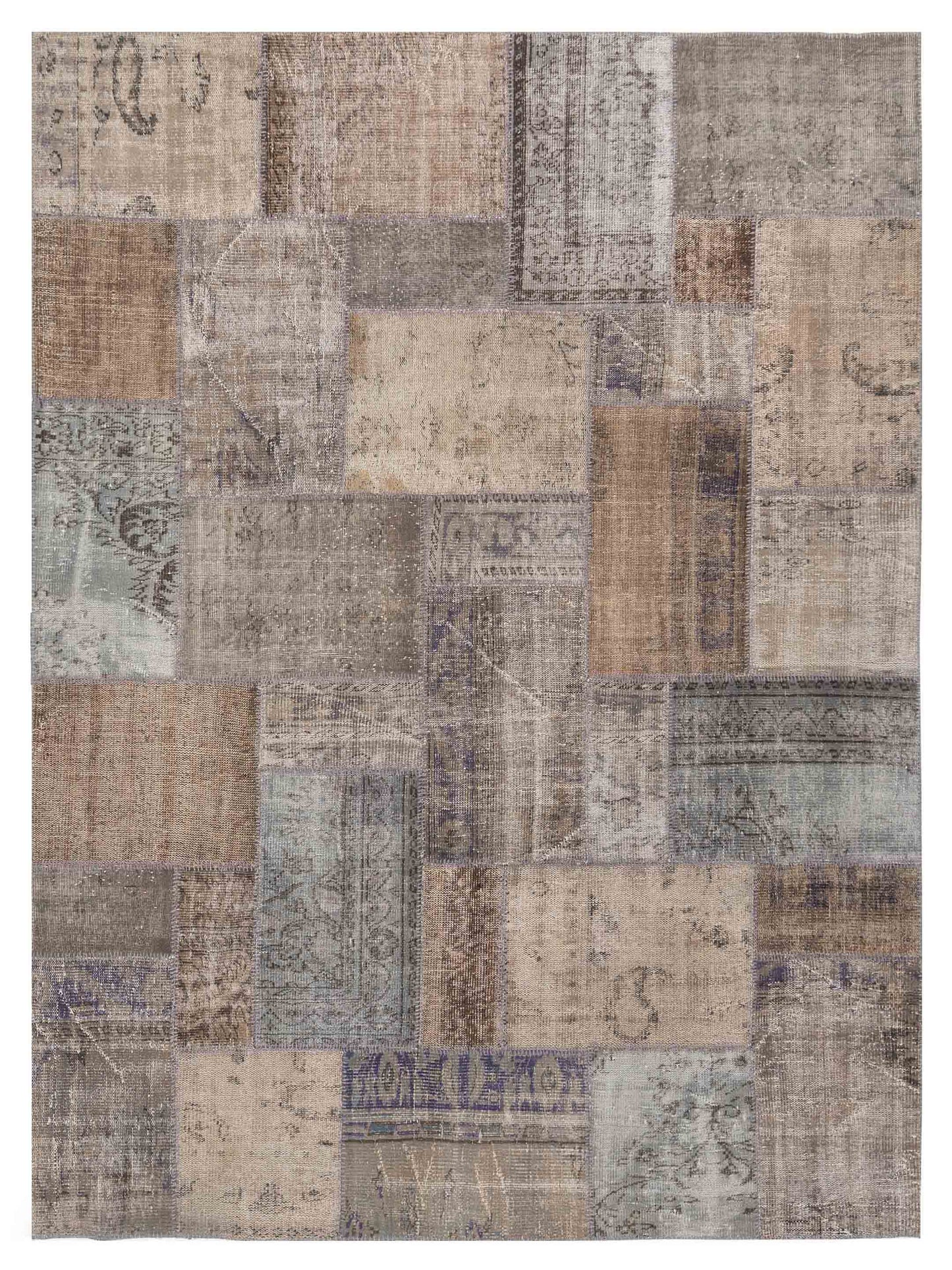 Pasha Turkish Vestige Patchwork Gray Contemporary