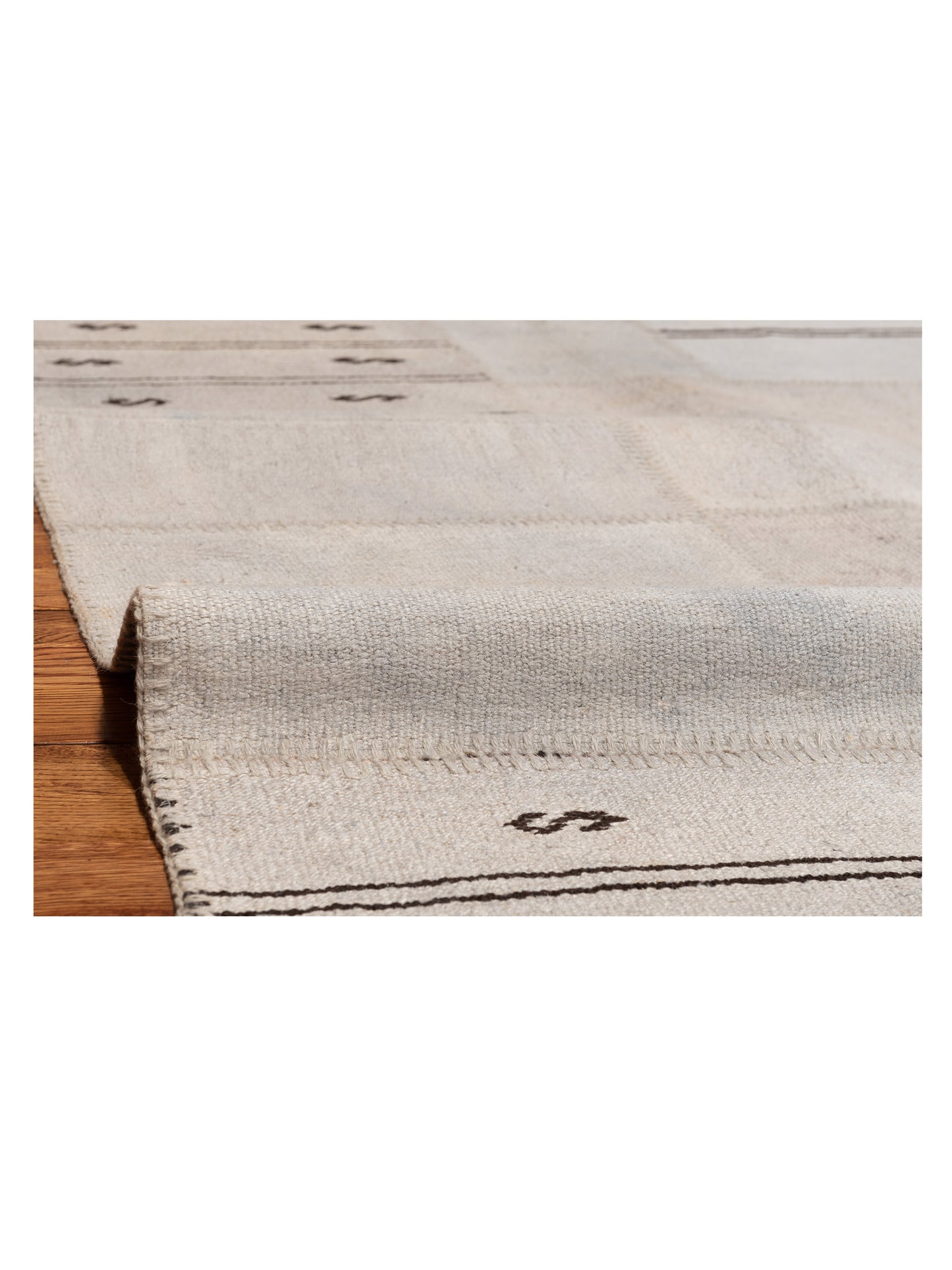 Turkish Vestige Patchwork 147795 Ivory Silver 8.3x9.10 Hand Knotted Rug