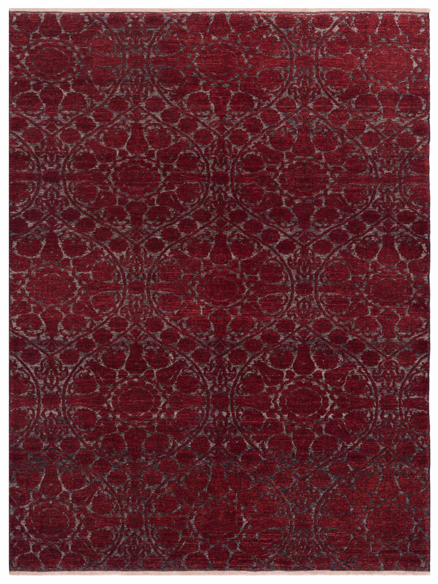 Pasha Defne Charcoal Red Transitional