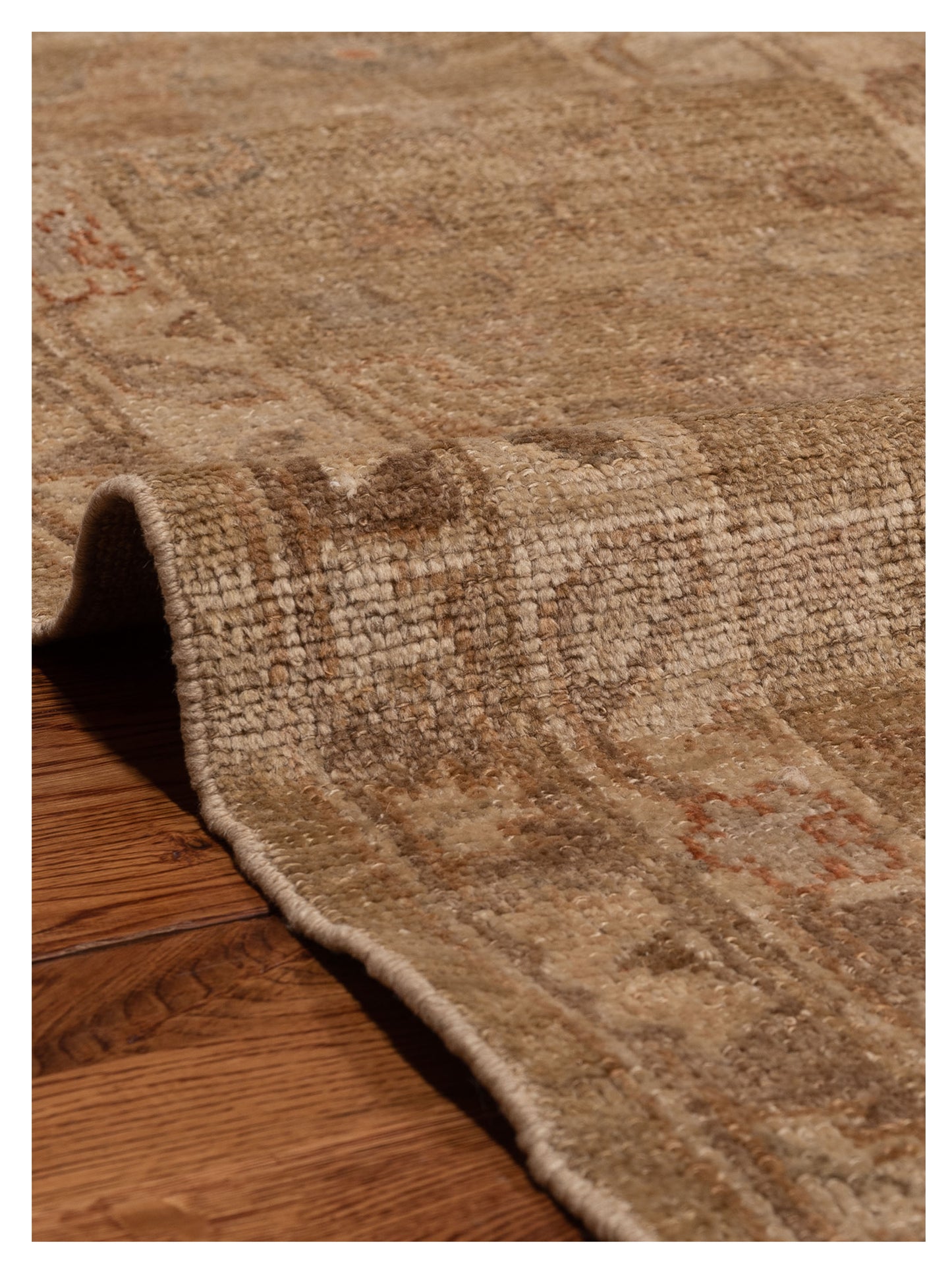 Angora Oushak 107624 Gold Gold 12.9x18.2 Hand Knotted Rug
