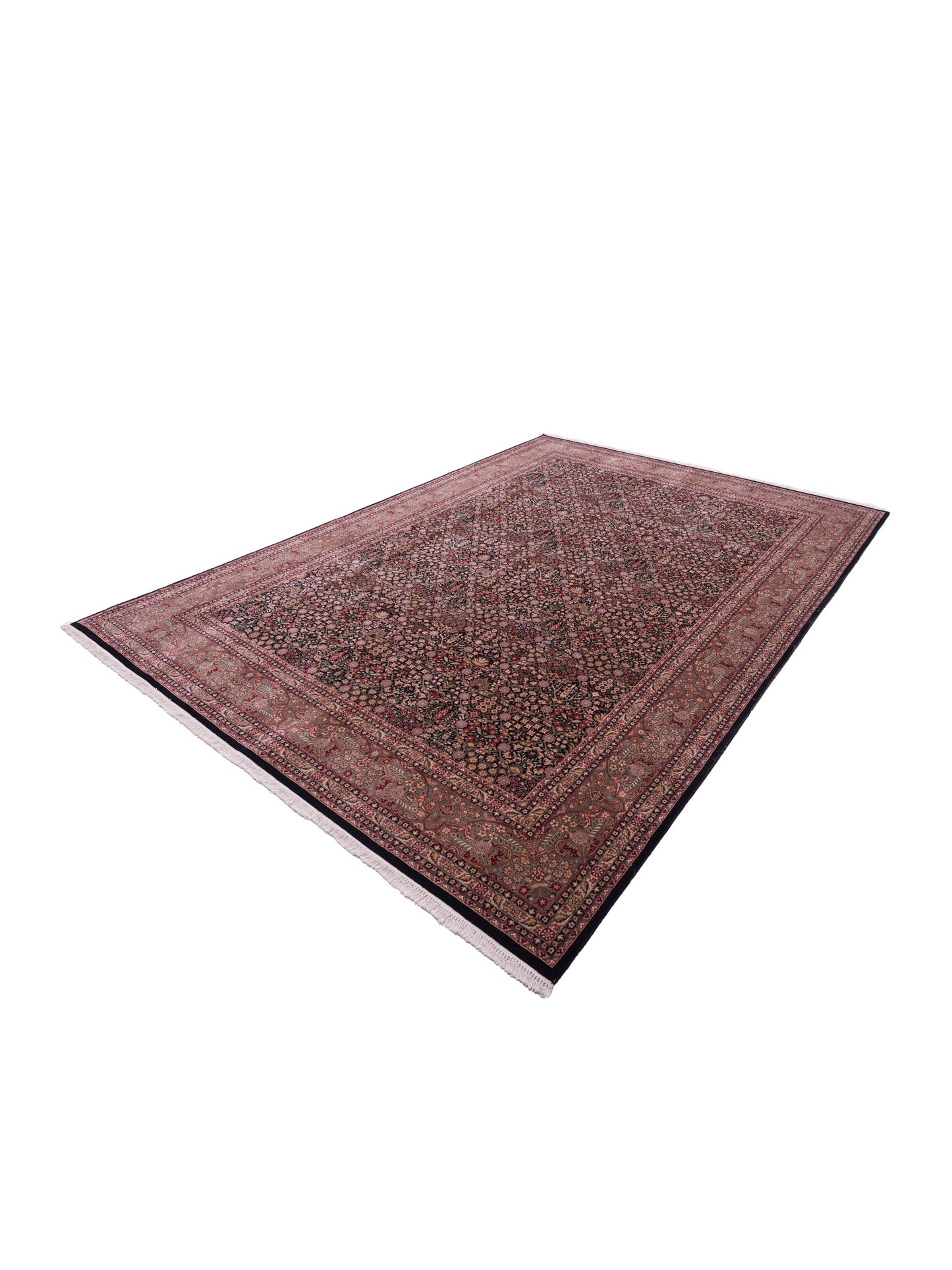 Magnolia 105471 Black Silver 10.1x14.3 Hand Knotted Rug