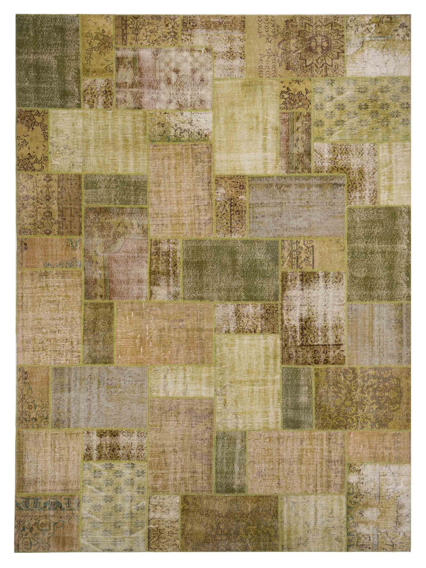 Pasha Turkish Vestige Patchwork Green Contemporary