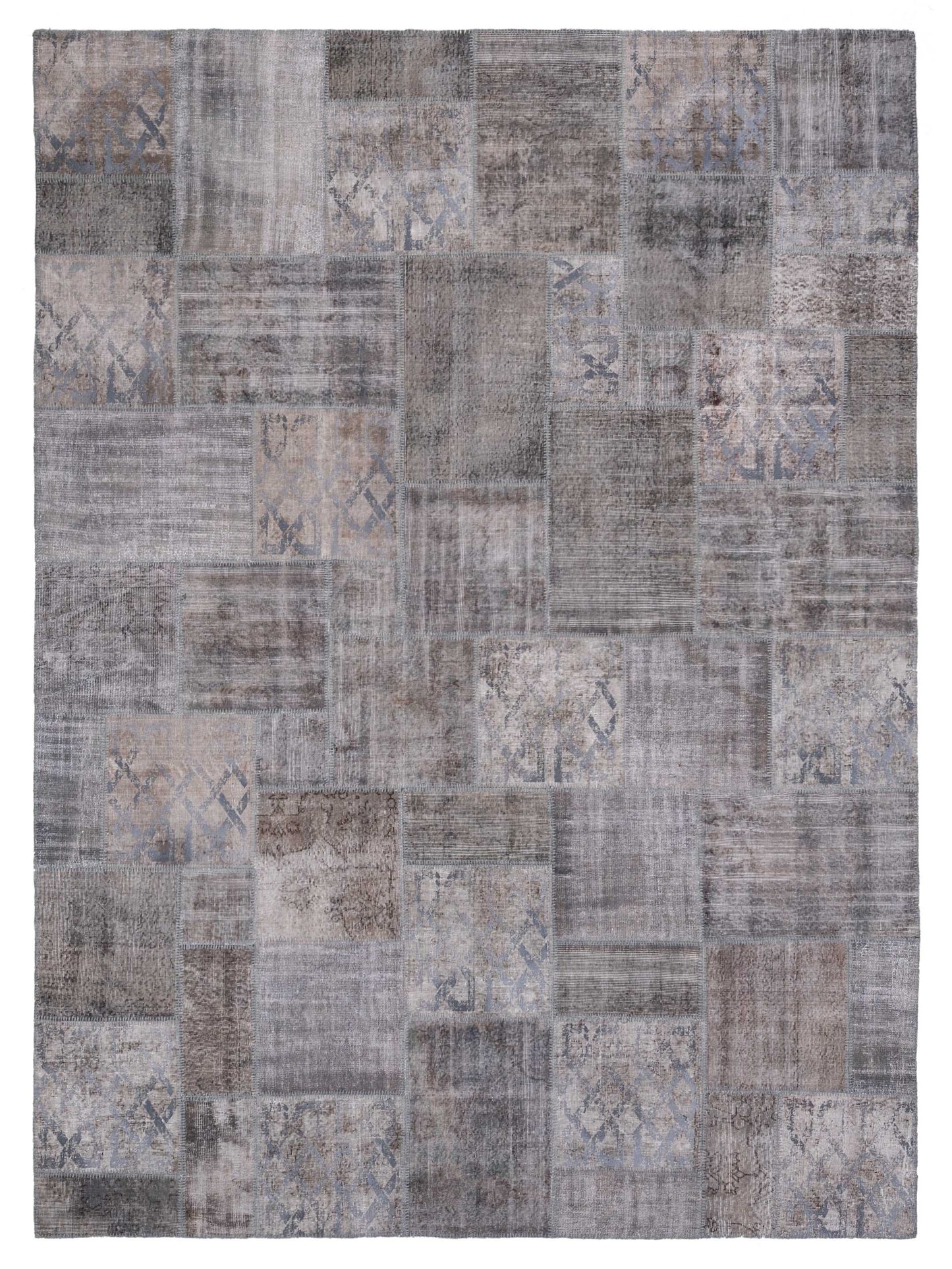 Pasha Turkish Vestige Patchwork Gray Contemporary