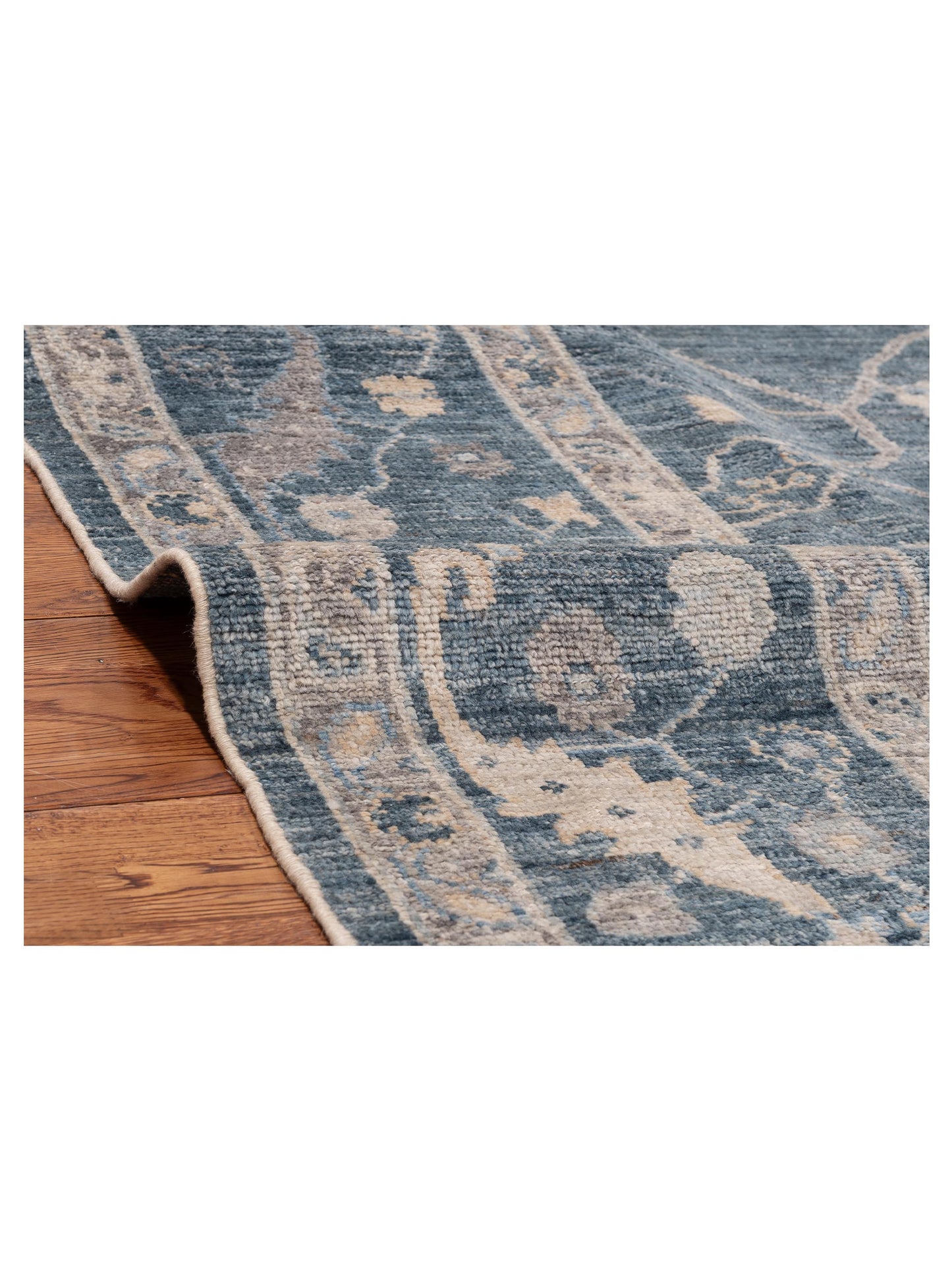 Angora Oushak 153510 Blue Blue 8.4x9 Hand Knotted Rug