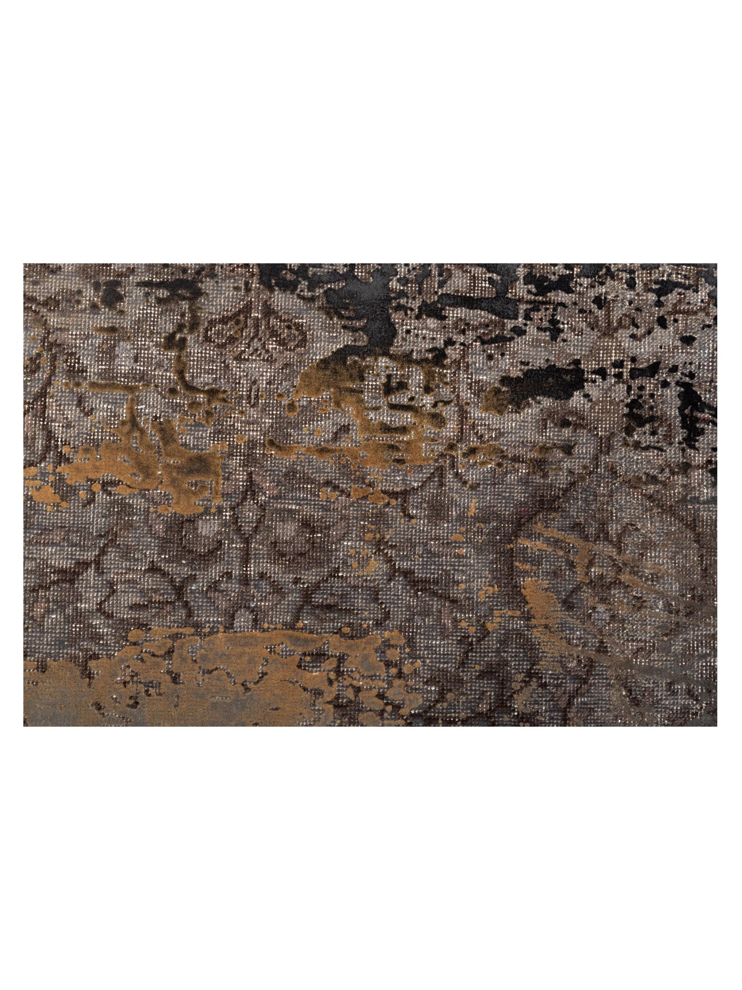 Vintage 109076 Gray 6.6x9.7 Hand Knotted Rug