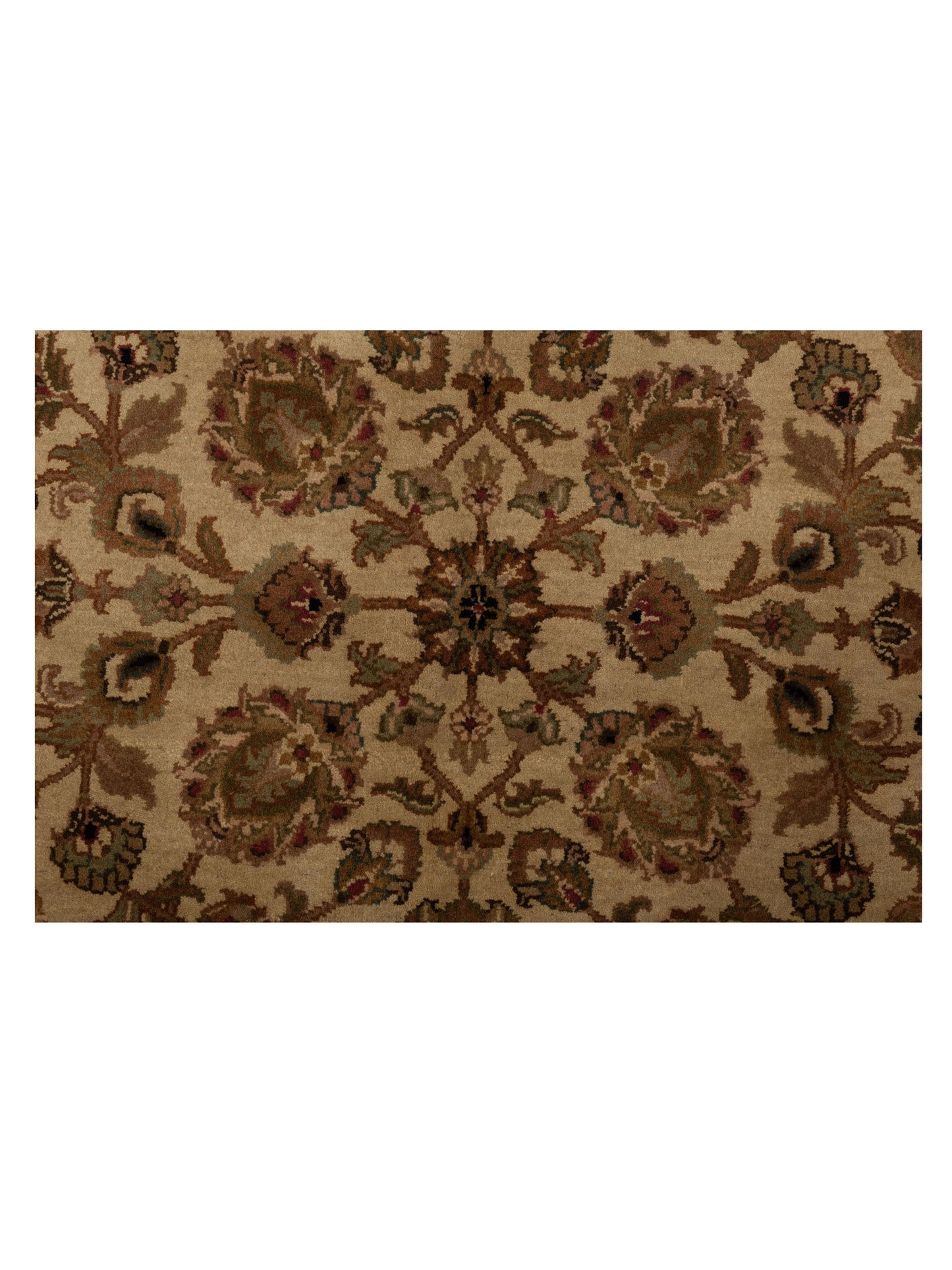 Crown 84578 Ivory Brown 8.2x10.4 Hand Knotted Rug