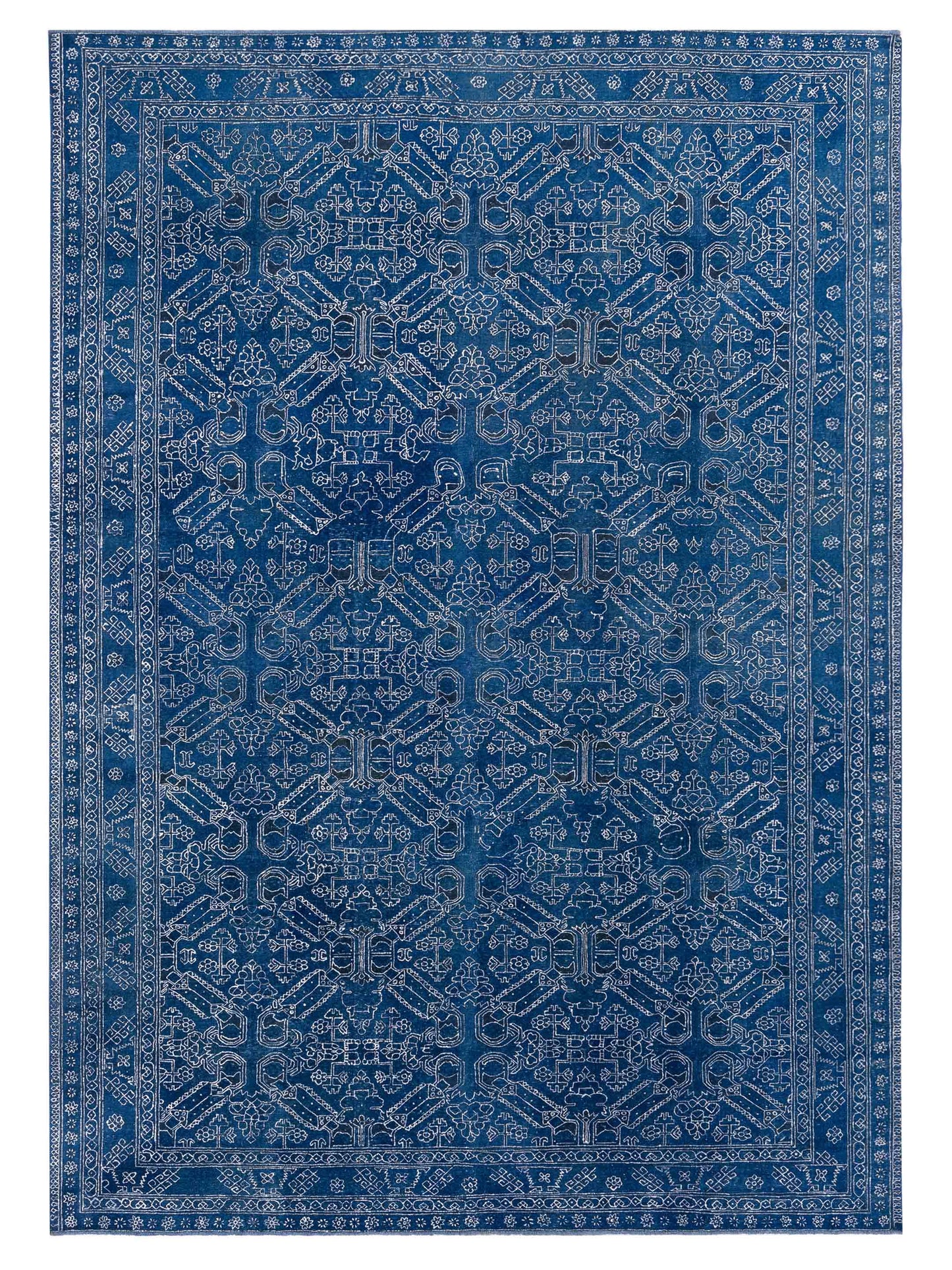 Pasha Vintage Blue Blue Contemporary