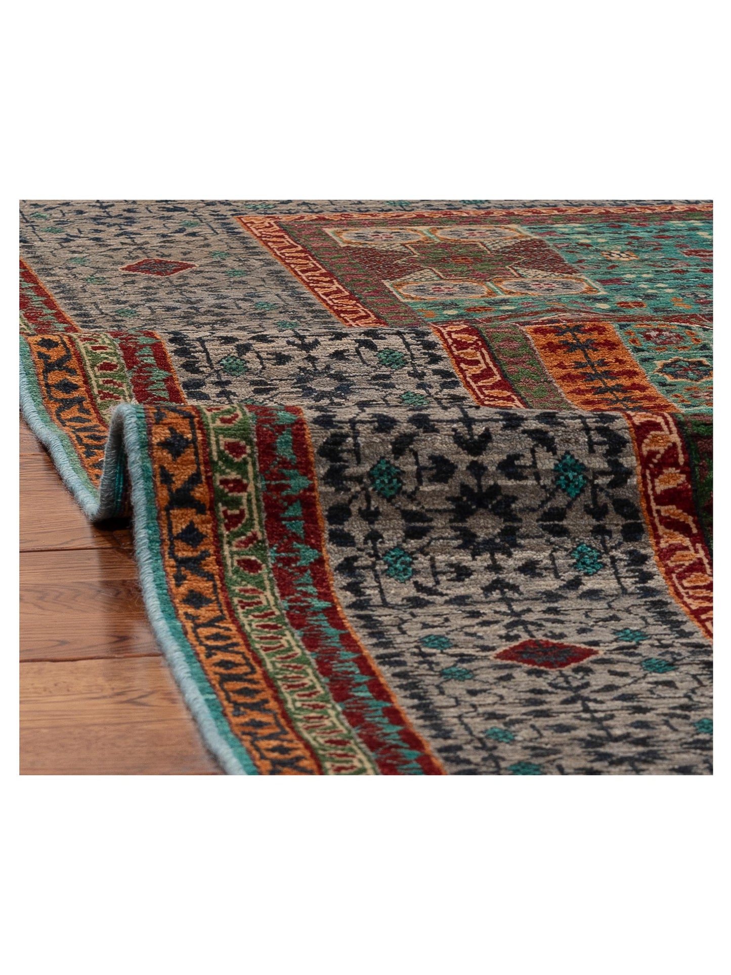Artisan Mamluk 155294 Blue Gray 5.9x7.8 Hand Knotted Rug