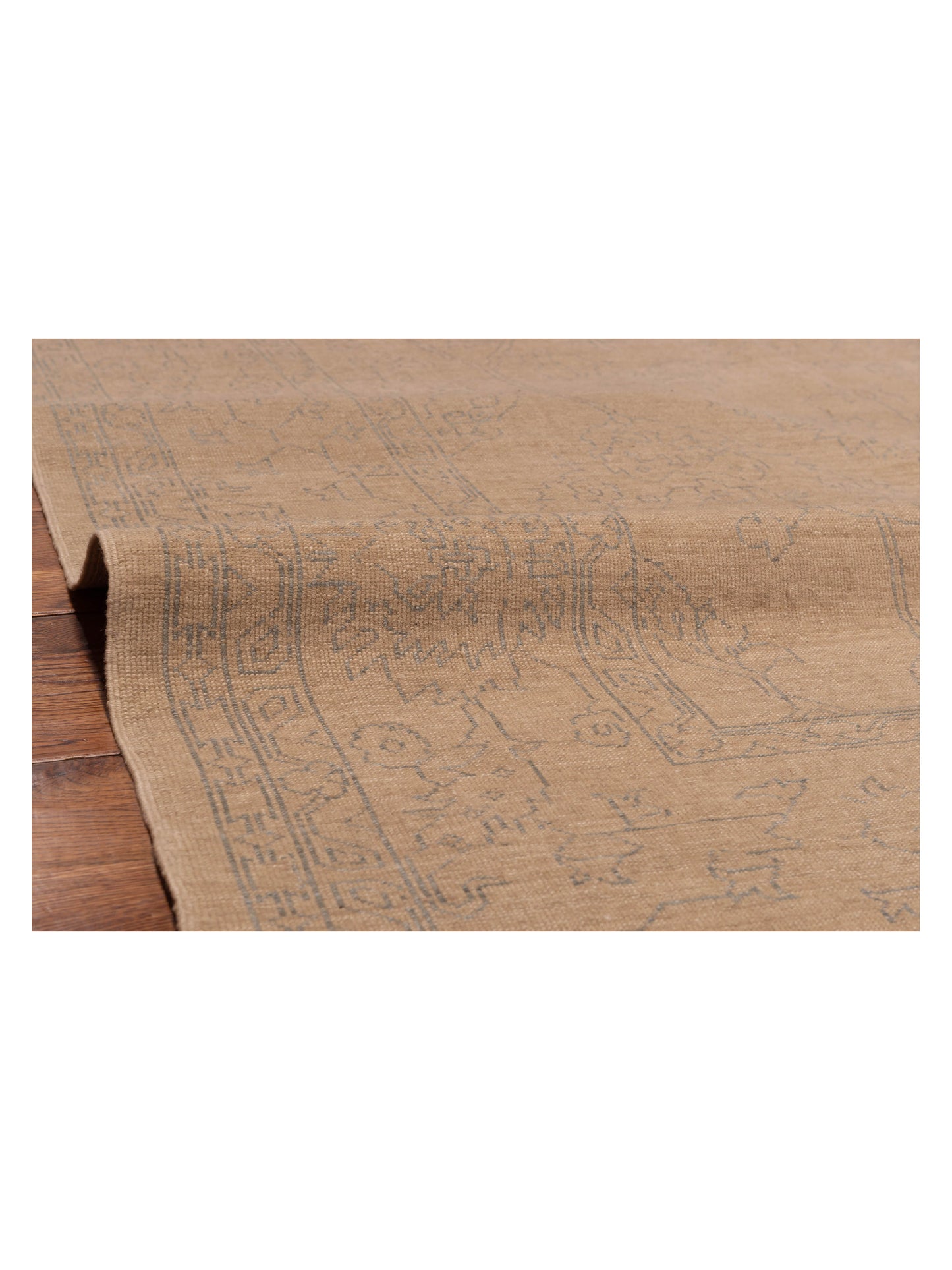 Defne Ruby Ivory Ice Blue 6.7x10 Hand Knotted Rug