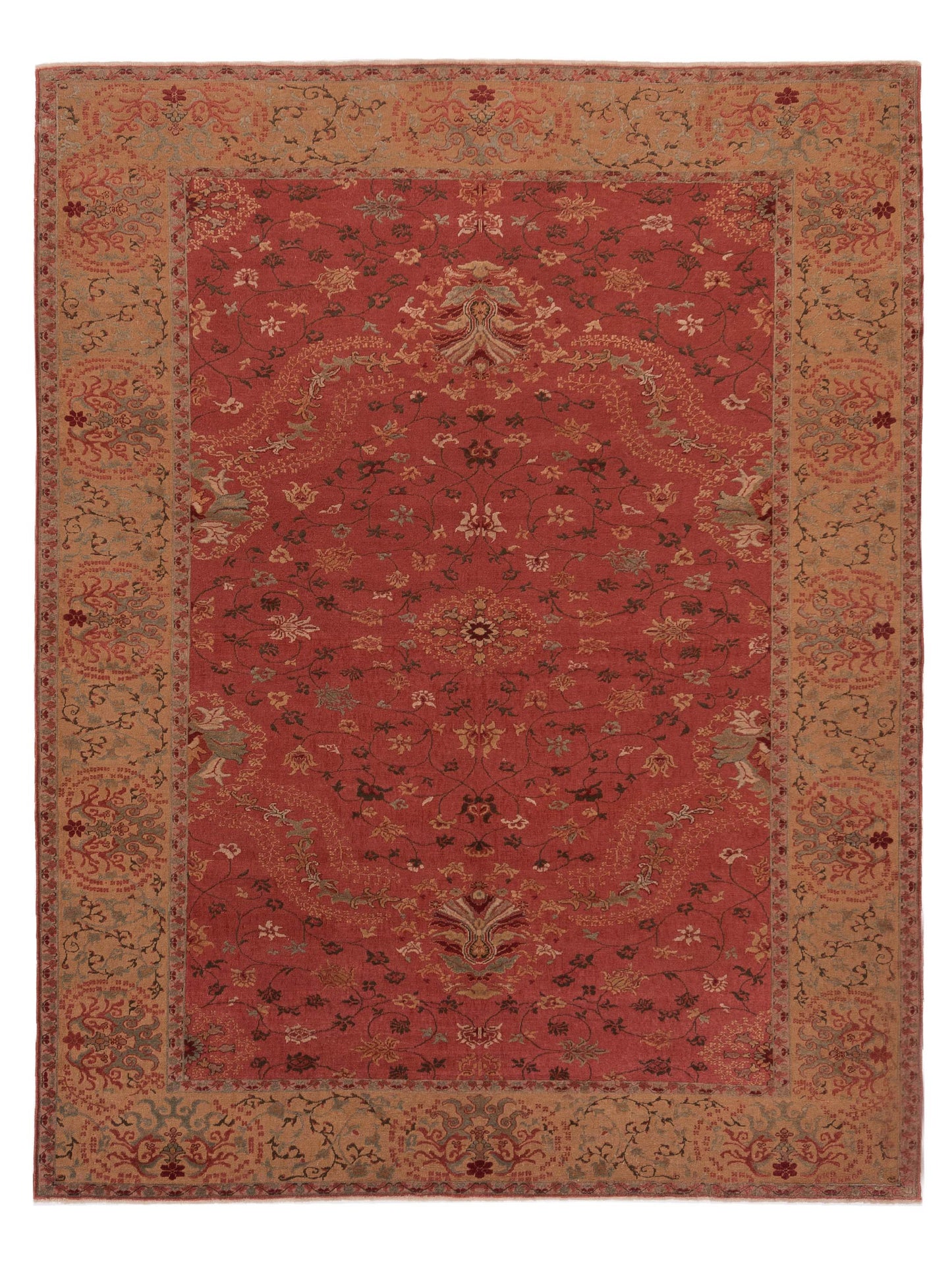 Pasha Antique Loom Pink Gold Traditional