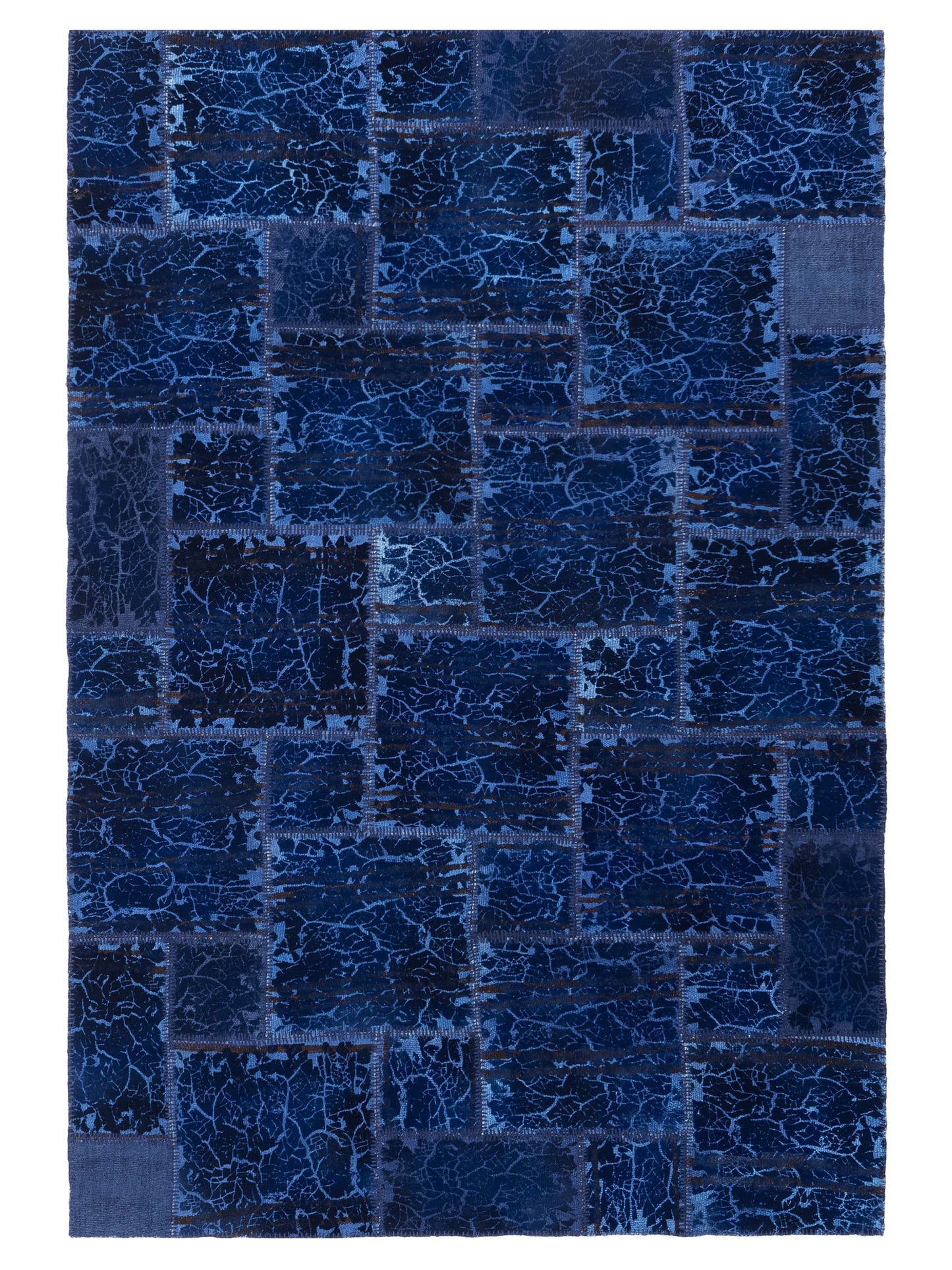 Pasha Turkish Vestige Patchwork Navy Navy Contemporary