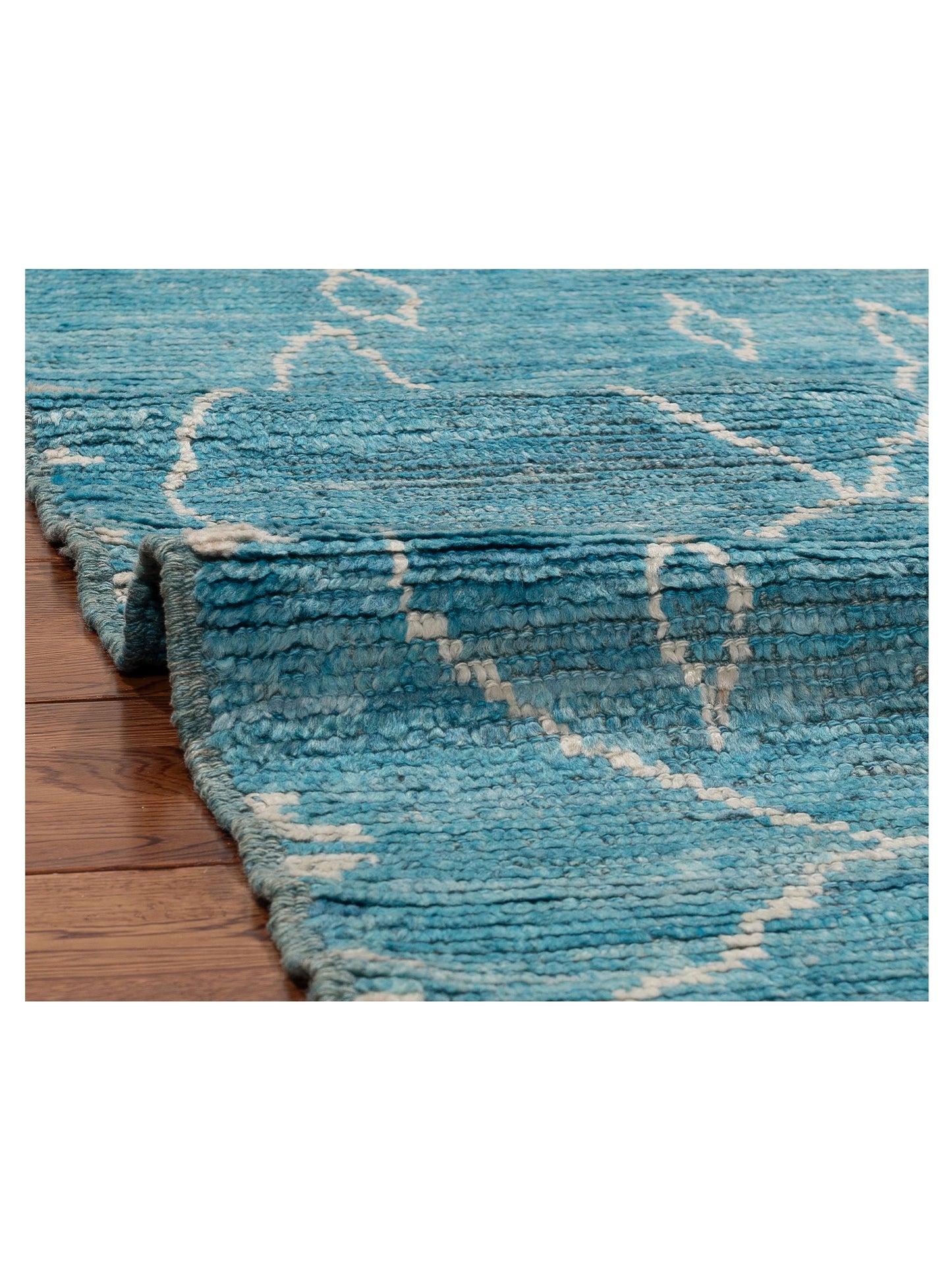 Berber Turquoise 4.2x6 Hand Knotted Rug