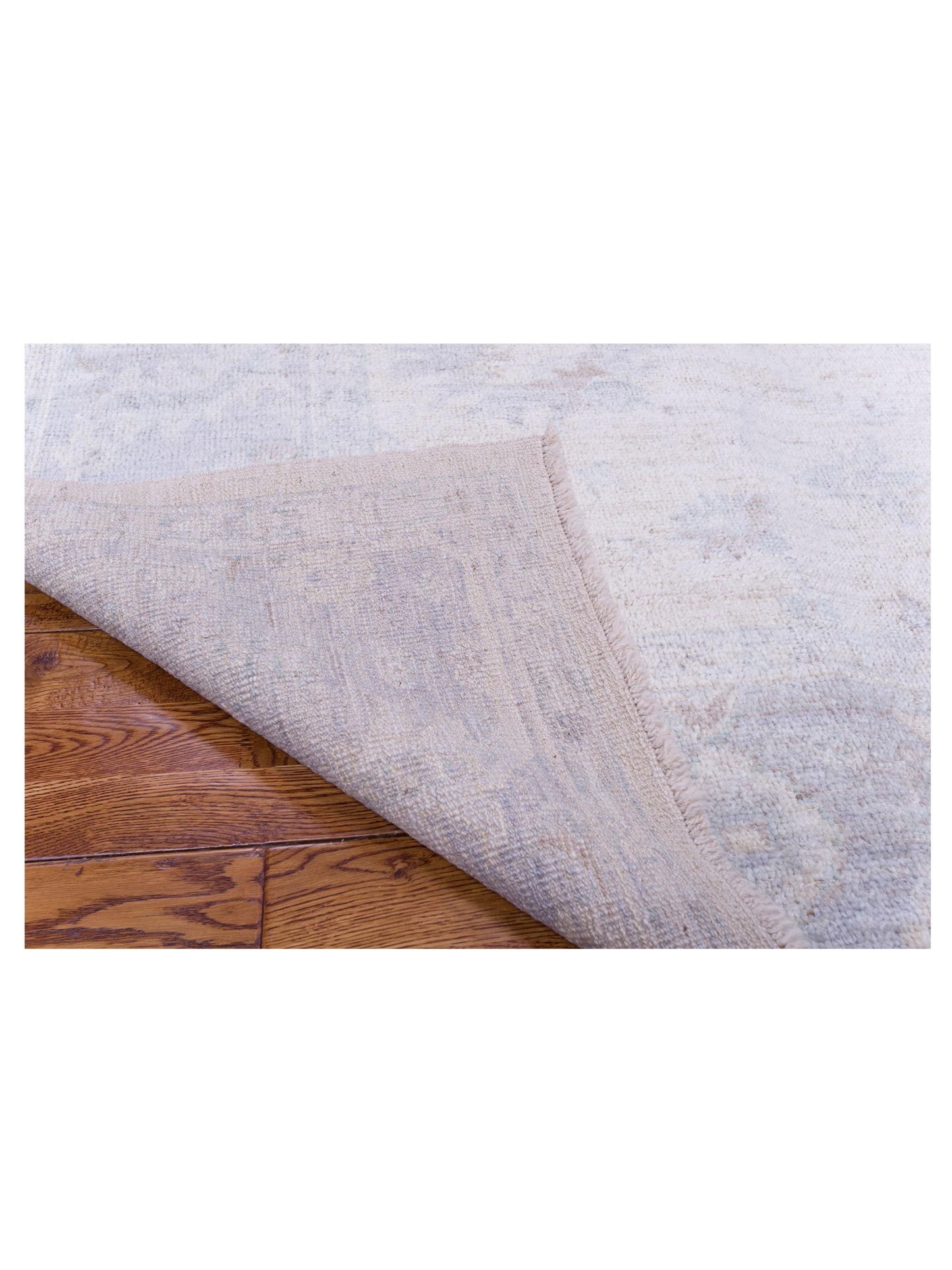 Angora Oushak 126785 Ivory Light Gray 8x9.10 Hand Knotted Rug