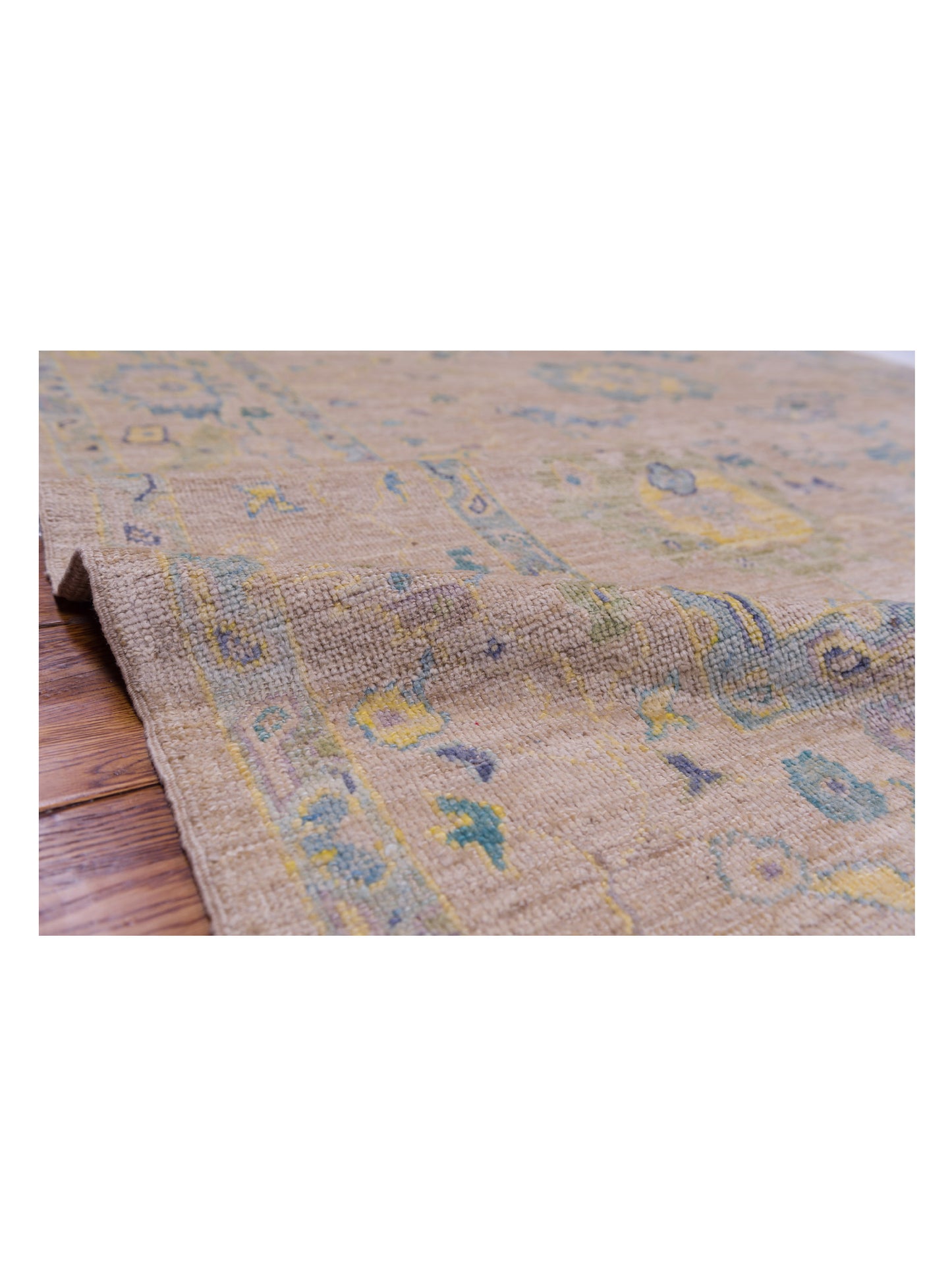 Angora Oushak 145716 Beige Beige 8x10 Hand Knotted Rug