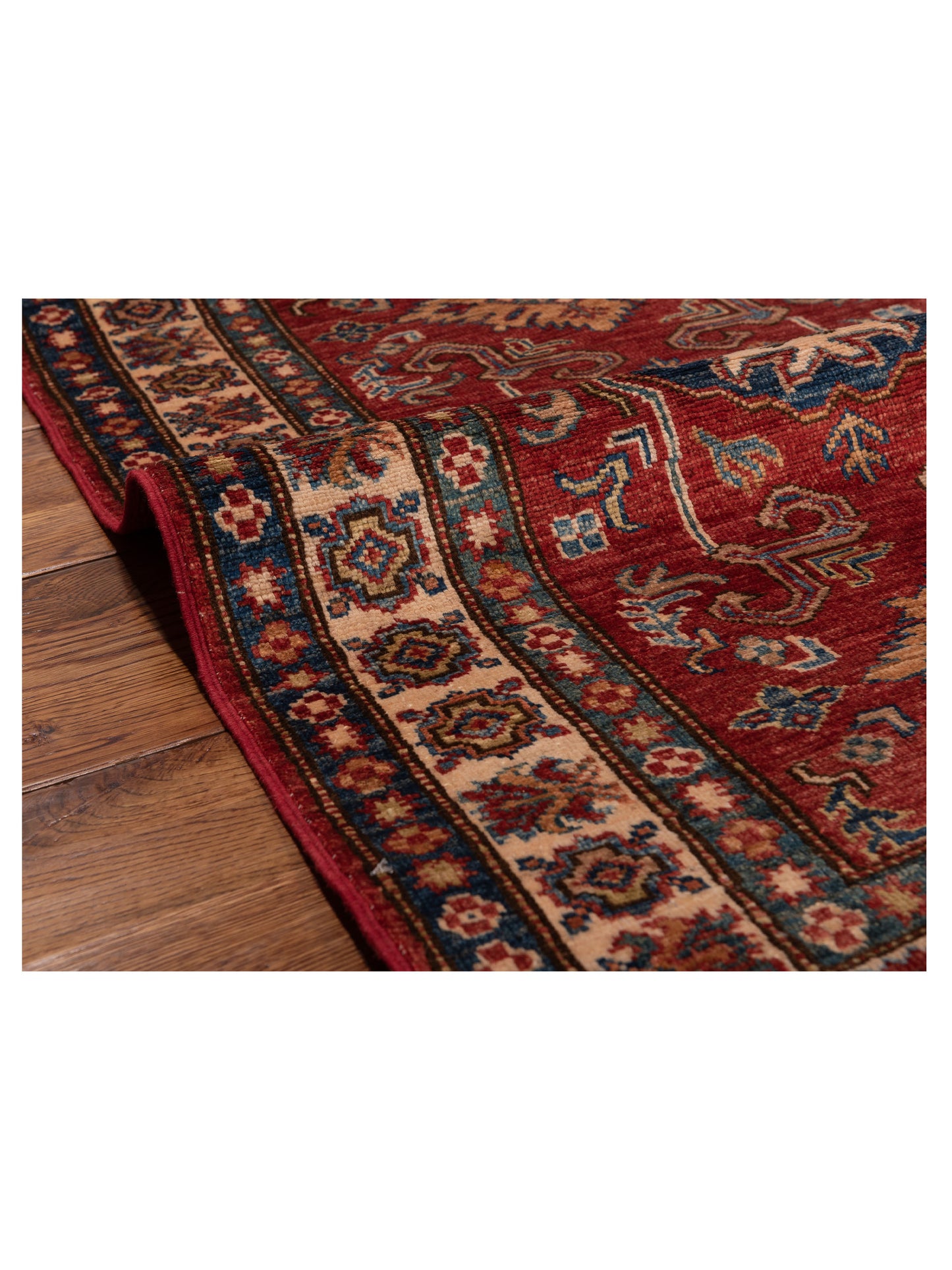 Artisan Kazak 148959 Red Ivory 2.9x3.11 Hand Knotted Rug