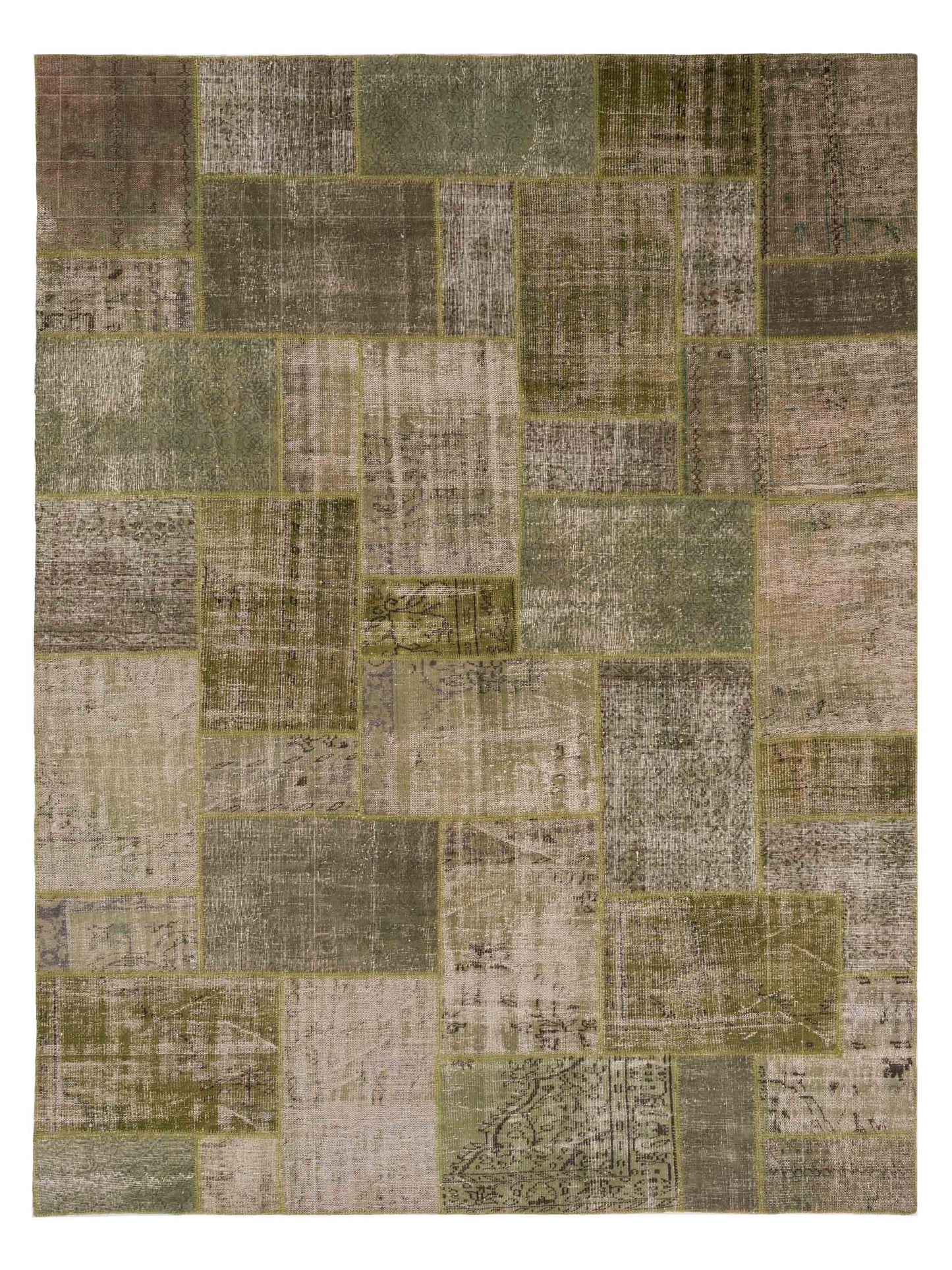 Pasha Turkish Vestige Patchwork Green Contemporary