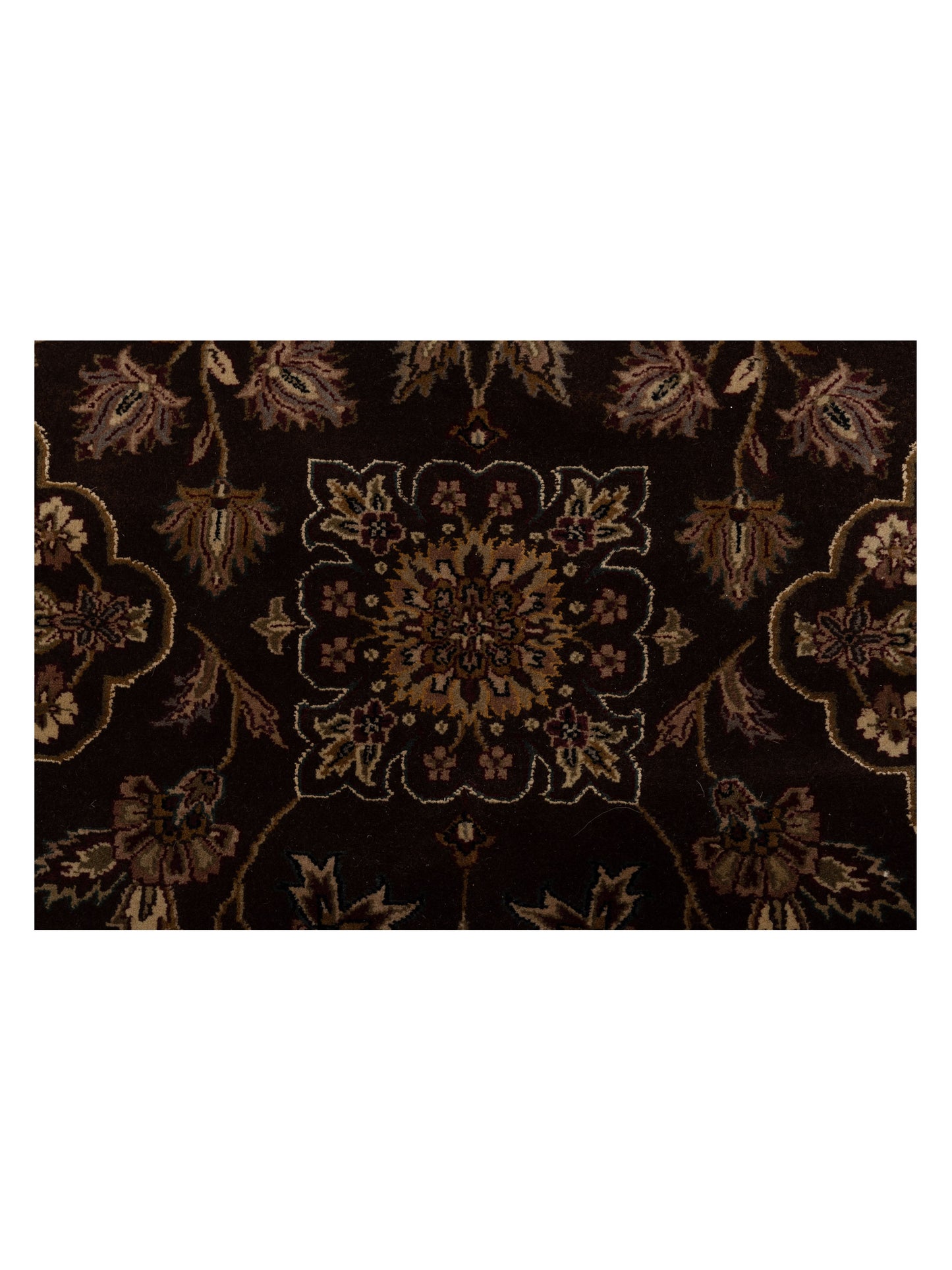 Sivas 109423 Dark Brown Ivory 9.1x11.11 Hand Knotted Rug