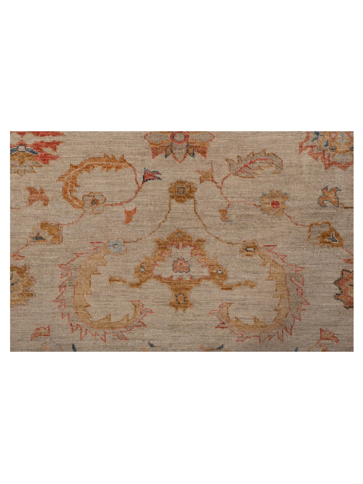 Angora Oushak 146474 Ivory Ivory 11.4x14.8 Hand Knotted Rug