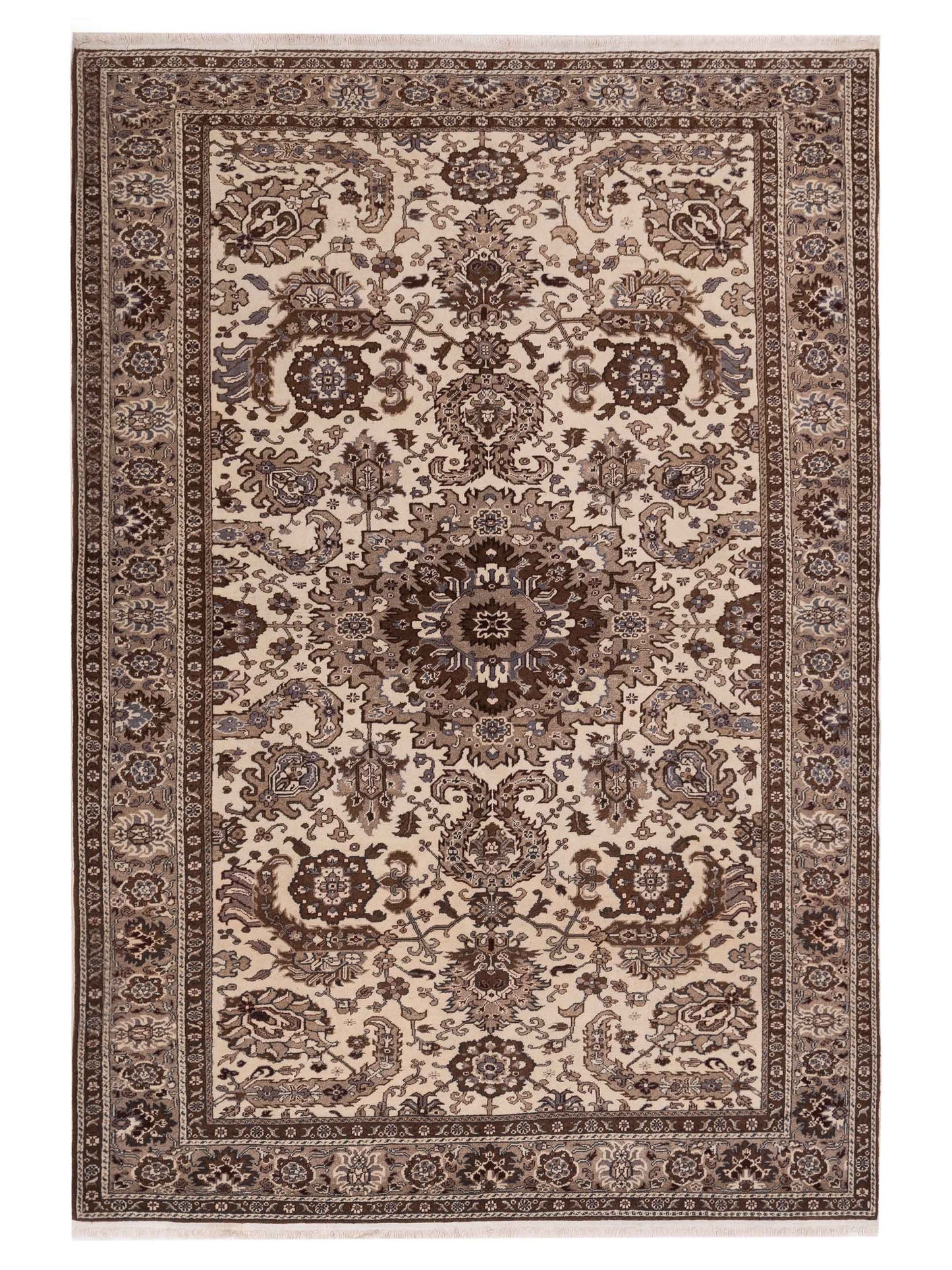 Rajpur Sivas Ivory Brown Traditional