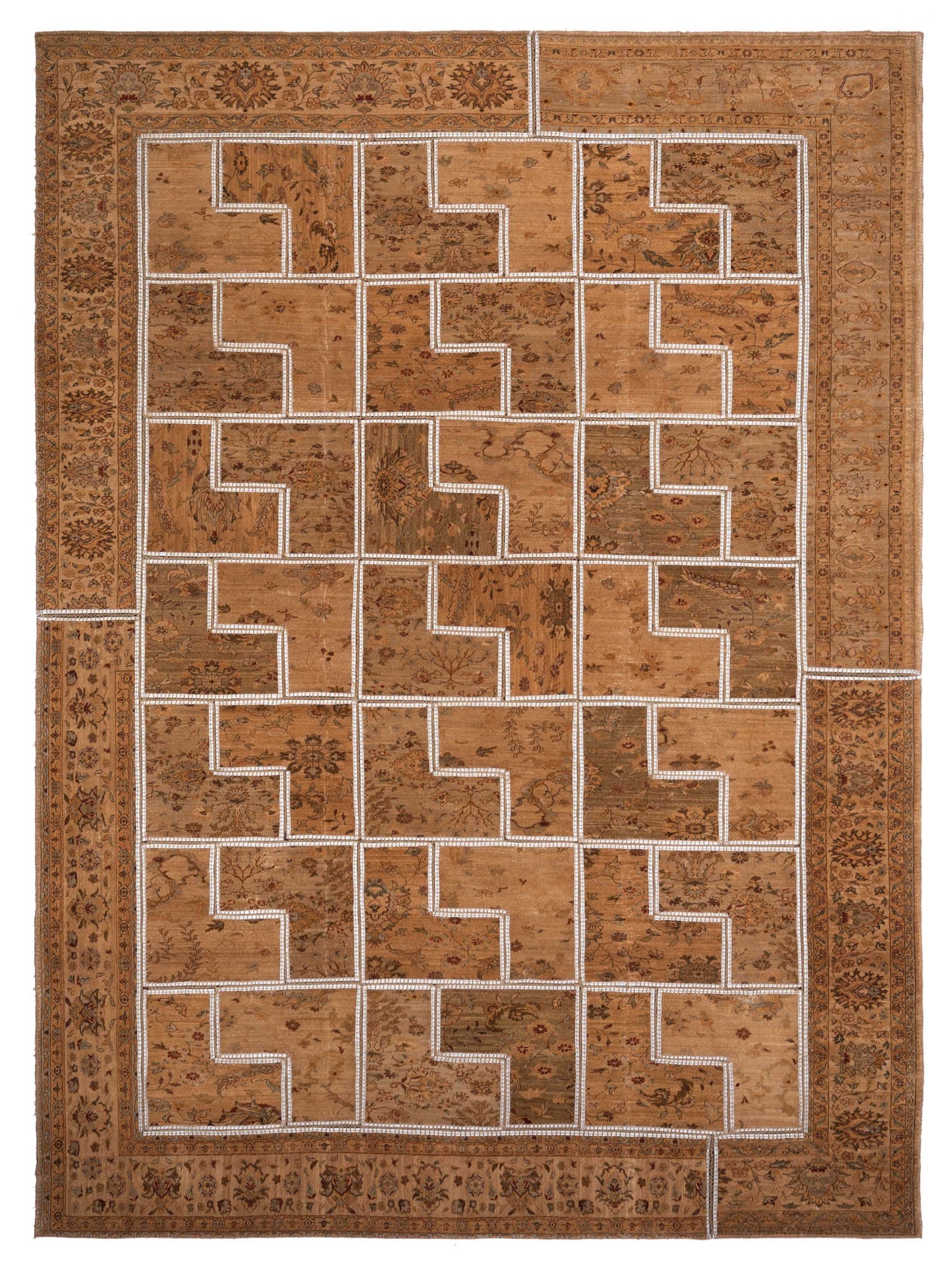 Pasha Turkish Vestige Patchwork Light Brown Contemporary