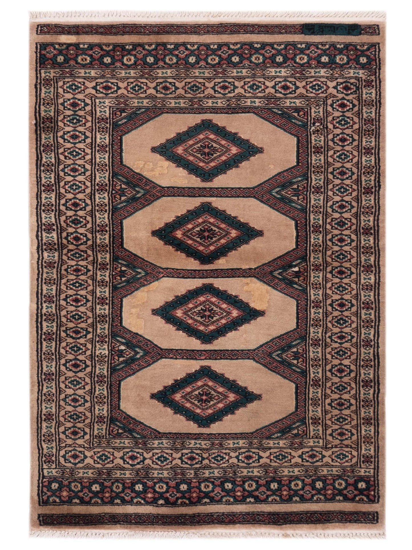 Nomad Bokhara Beige Green Traditional