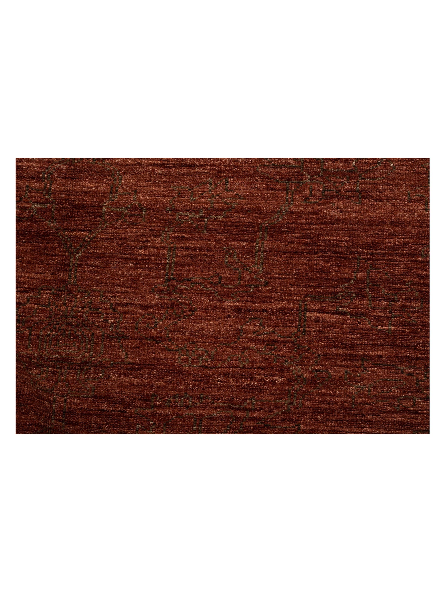 Defne Opal Brick Dark Brown 6.9x9.3 Hand Knotted Rug