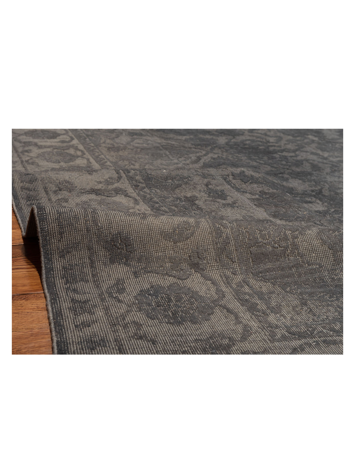 Vintage 88139 Gray 8x9.10 Hand Knotted Rug