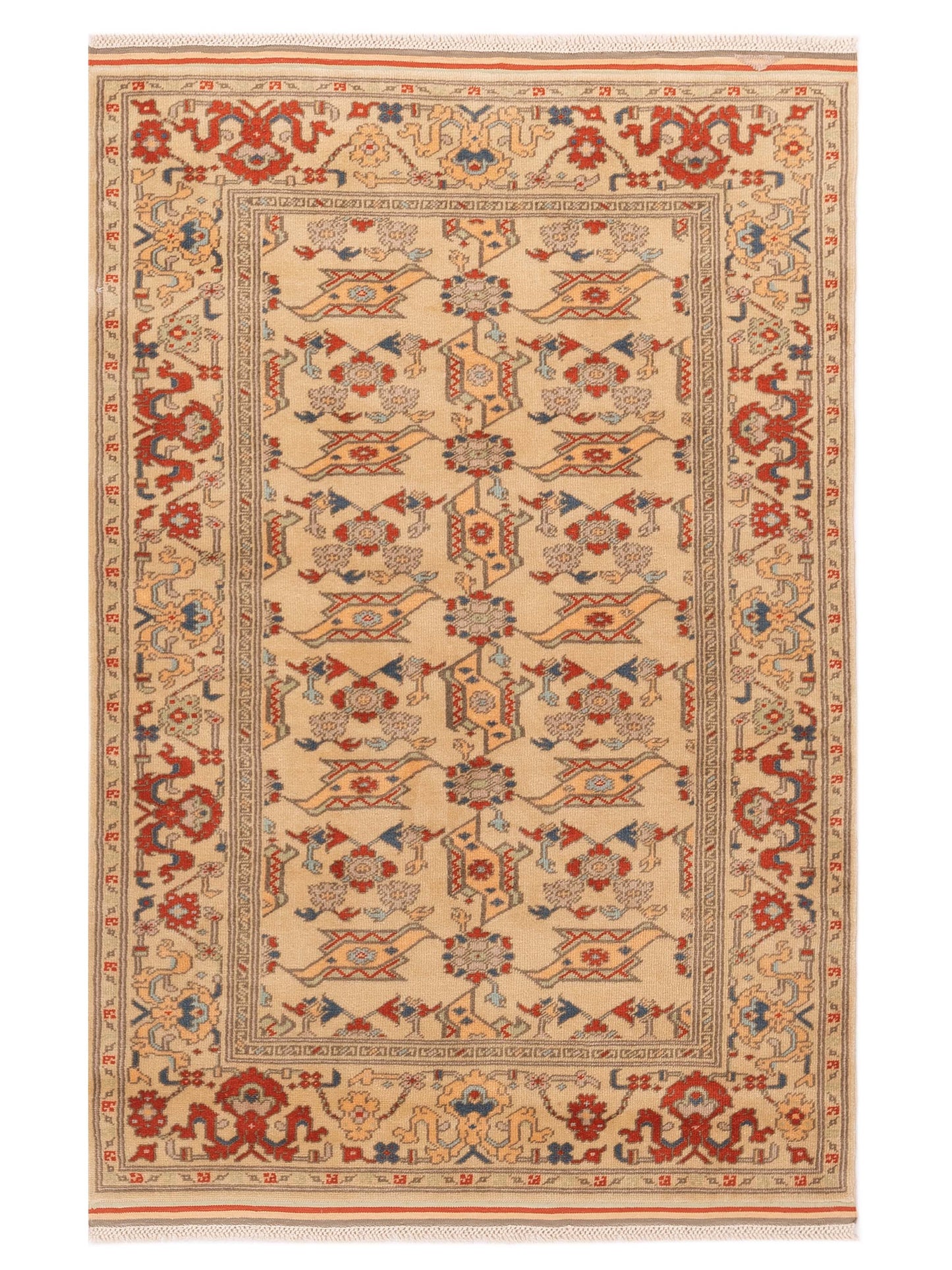 Pasha Turkish Shirwan Beige Beige Traditional