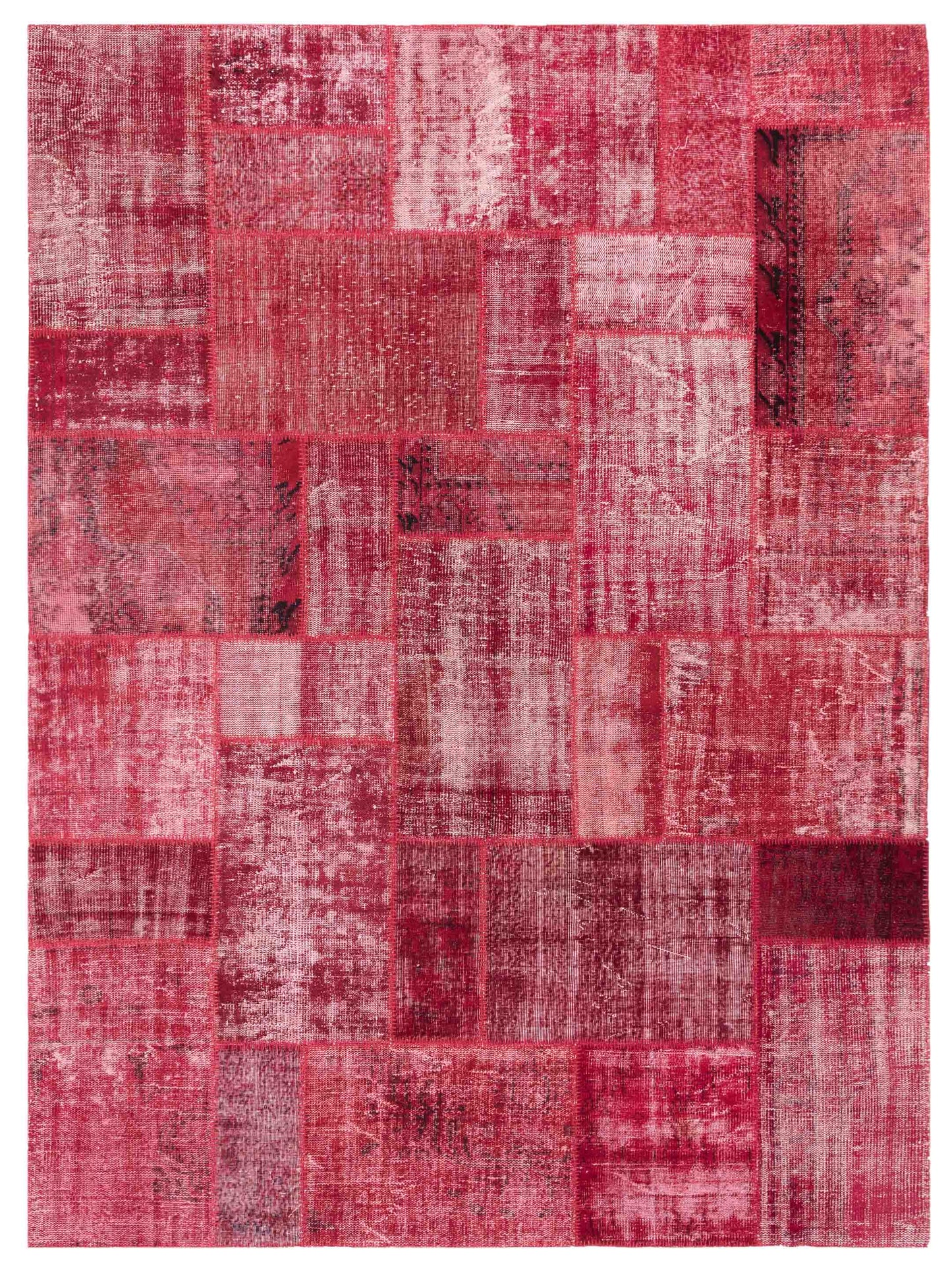 Pasha Turkish Vestige Patchwork Red Contemporary