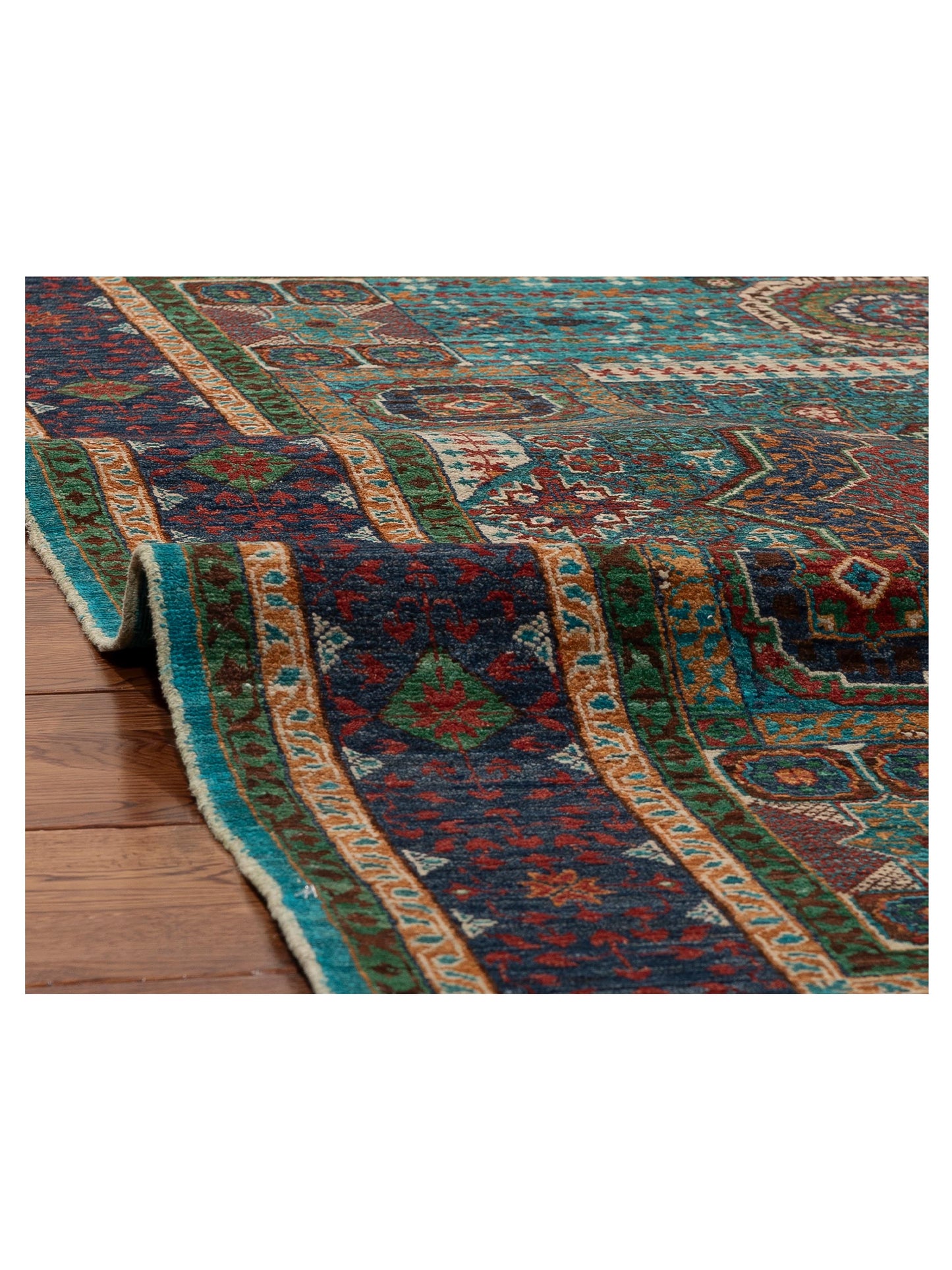 Artisan Mamluk 154660 Blue Charcoal 5.2x6.7 Hand Knotted Rug