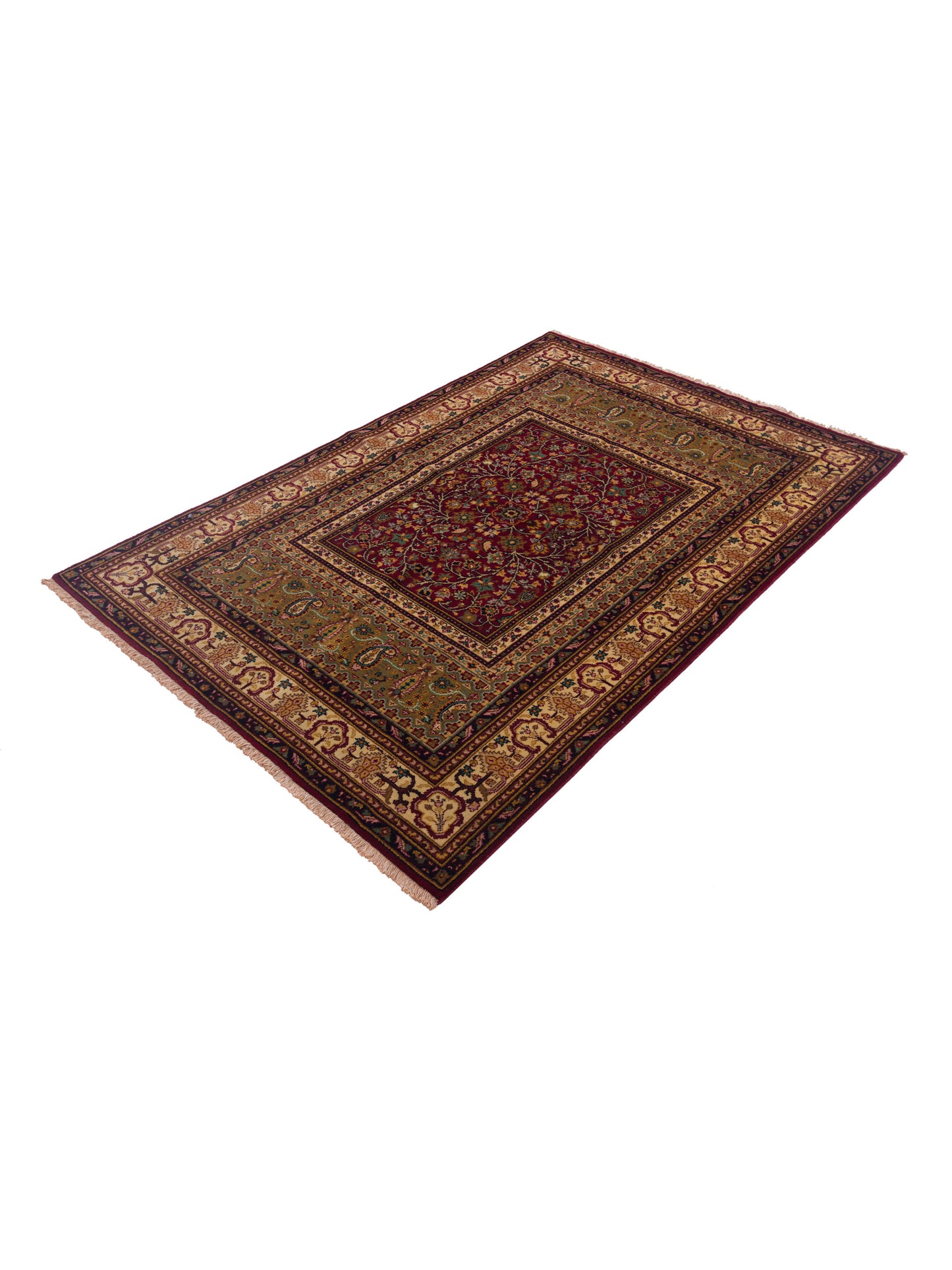 Sivas 115835 Red Ivory 4x6 Hand Knotted Rug