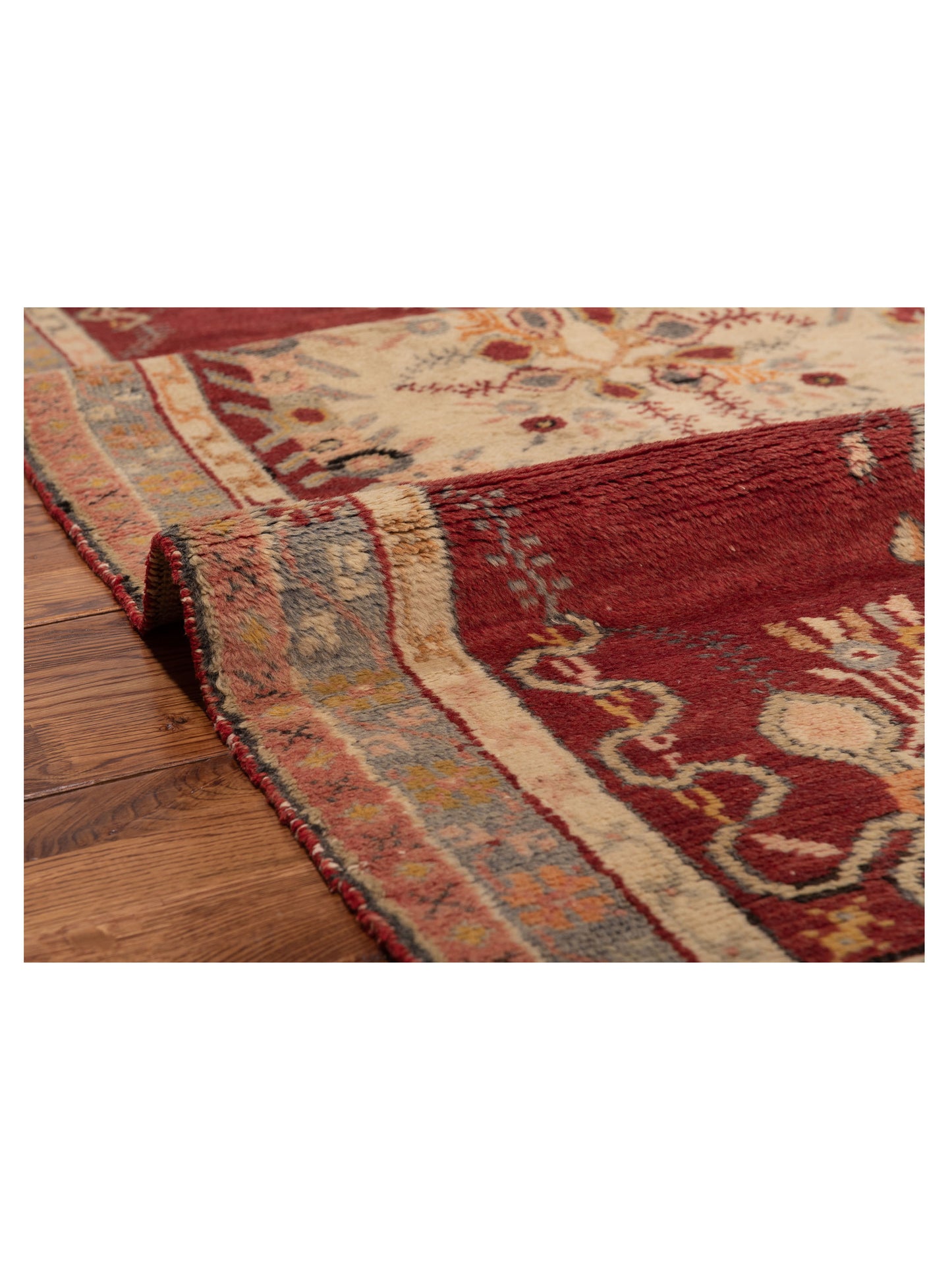 Old Anatolian 148500 Red Gray 3.1x6.2 Hand Knotted Rug